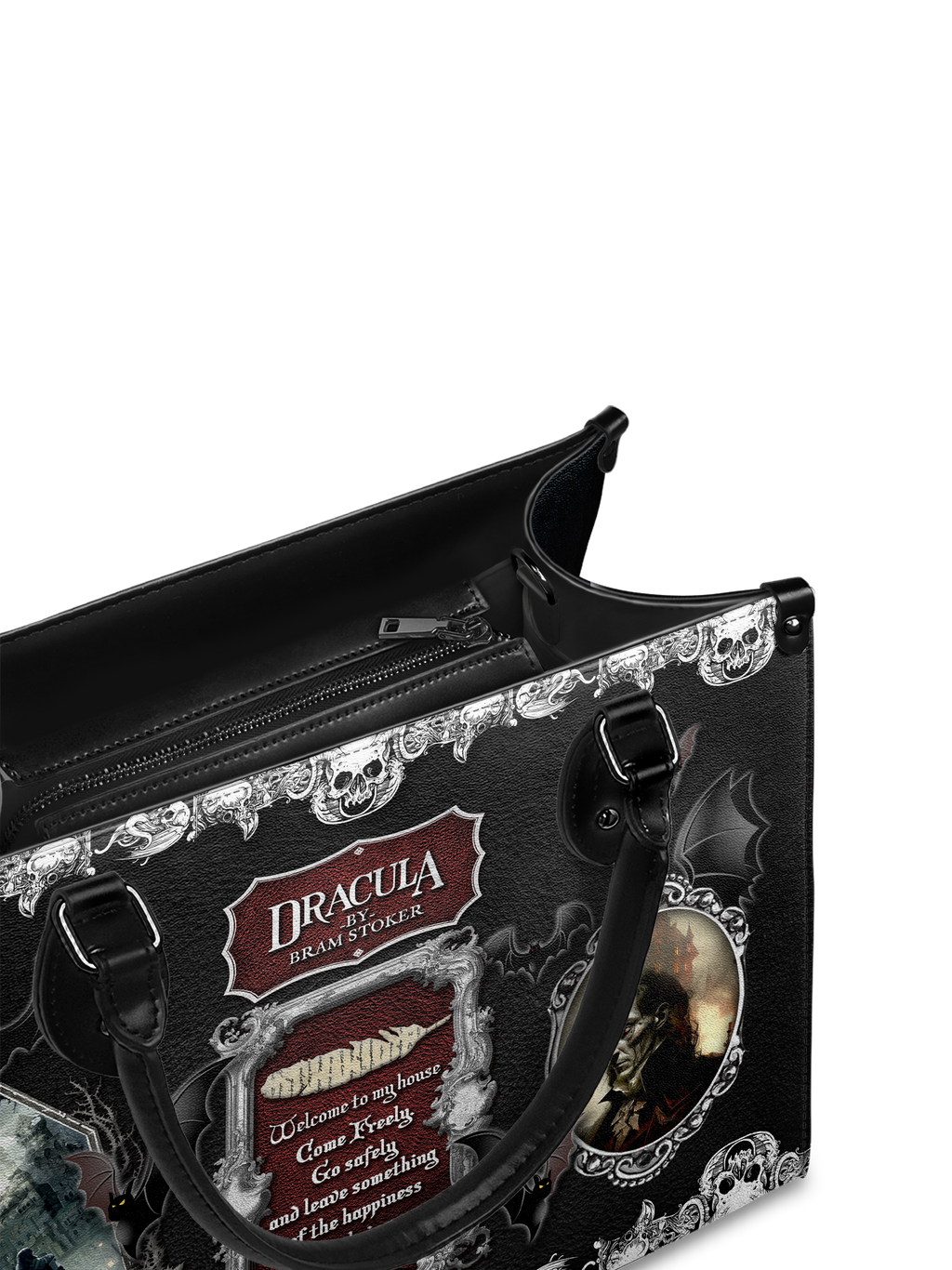 "The Dracula" - Black Interior - Leather Handbag