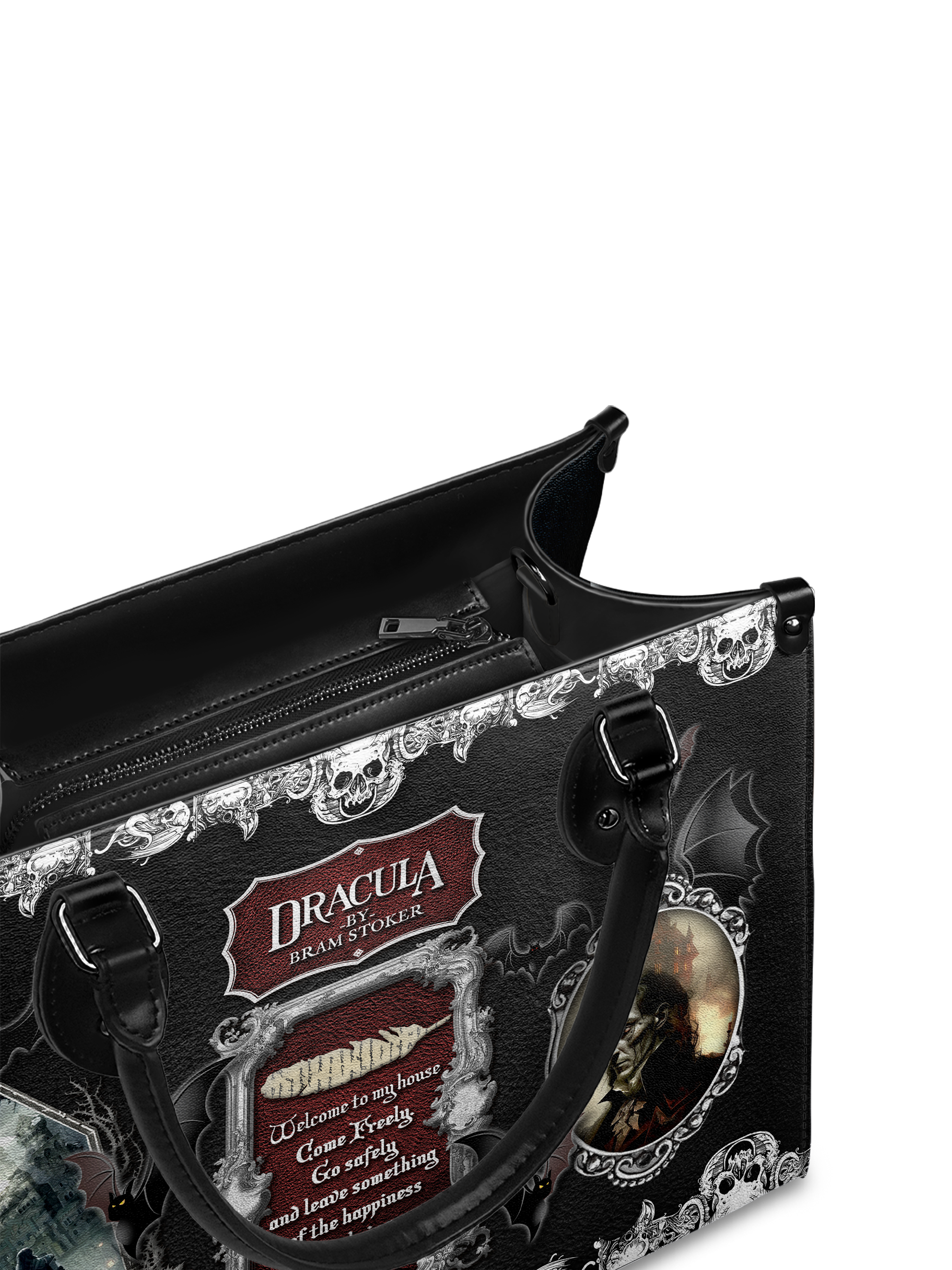 "The Dracula" - Black Interior - Leather Handbag