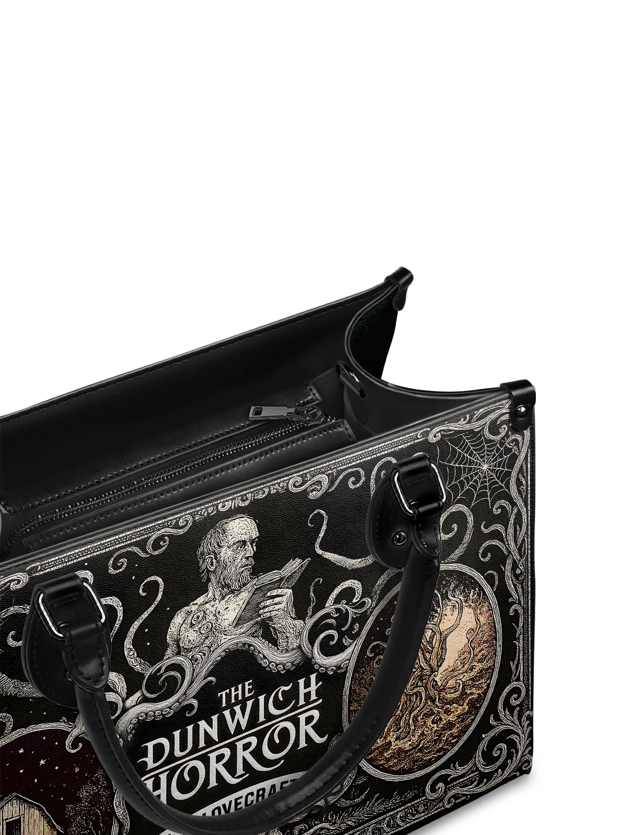 "The Dunwich Horror" - Black Interior - Leather Handbag