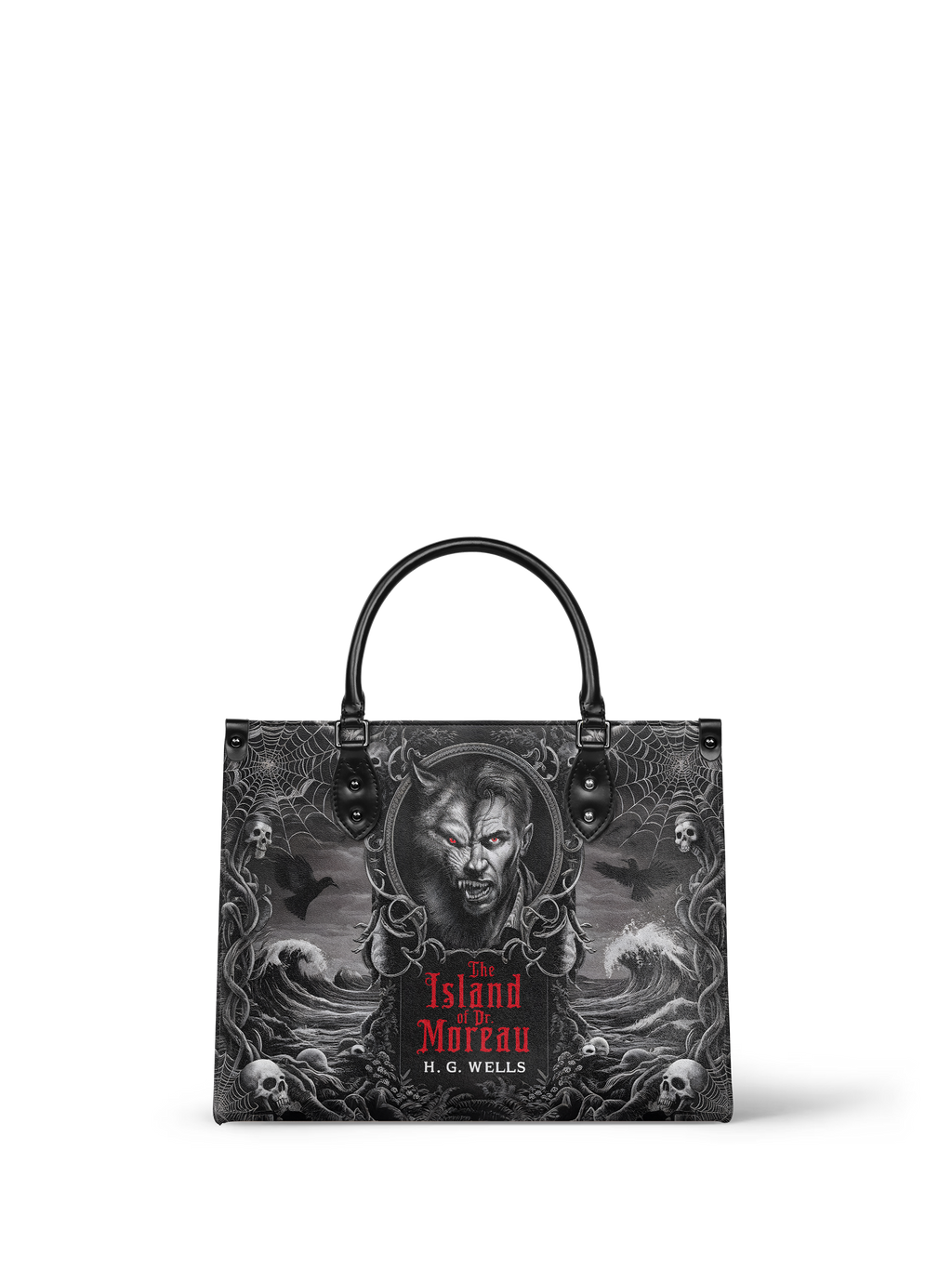 "The Island Of Dr Moreau" - Black Interior - Leather Handbag
