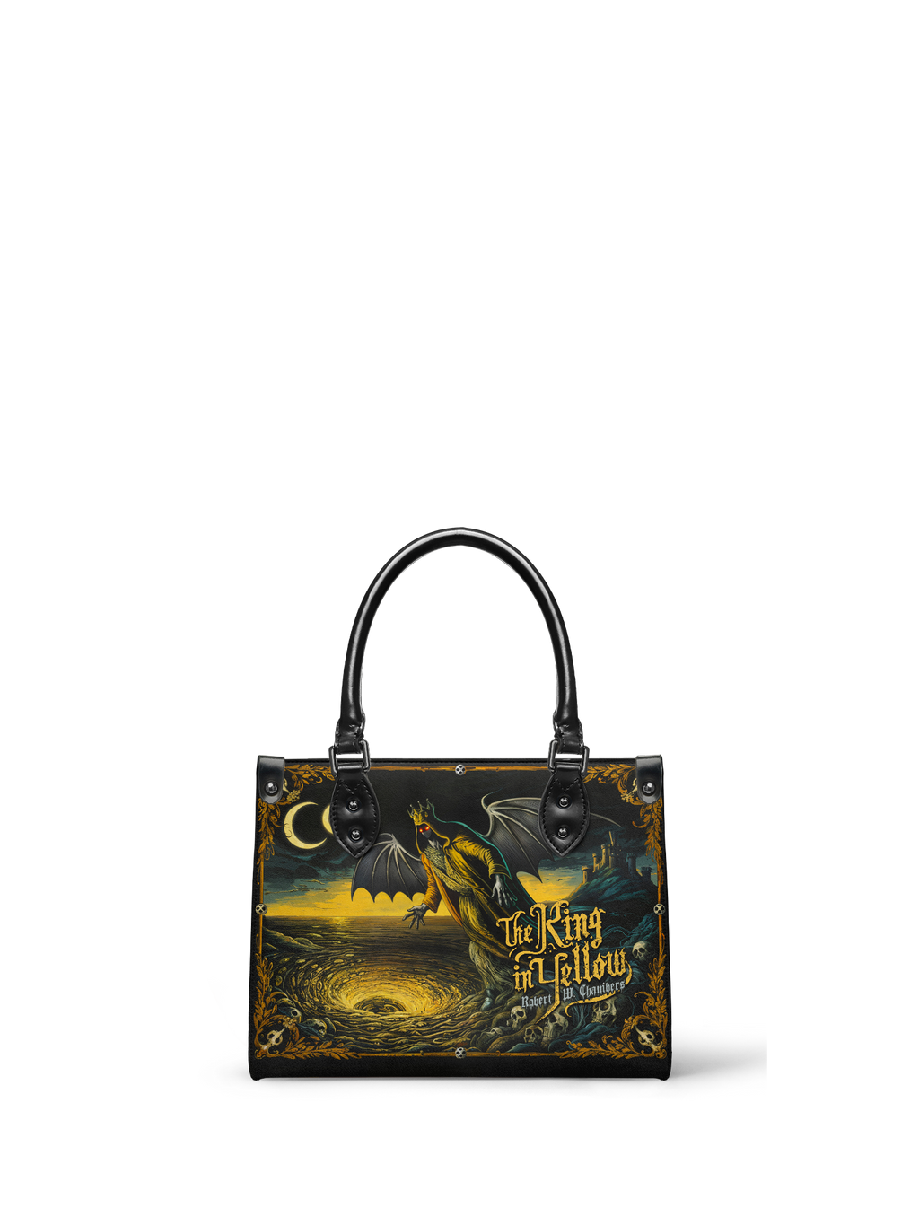 "The King In Yellow" - Black Interior - Small Leather Handbag
