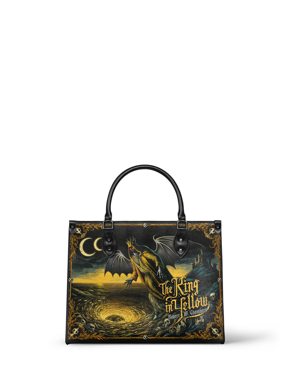 "The King In Yellow" - Black Interior - Leather Handbag