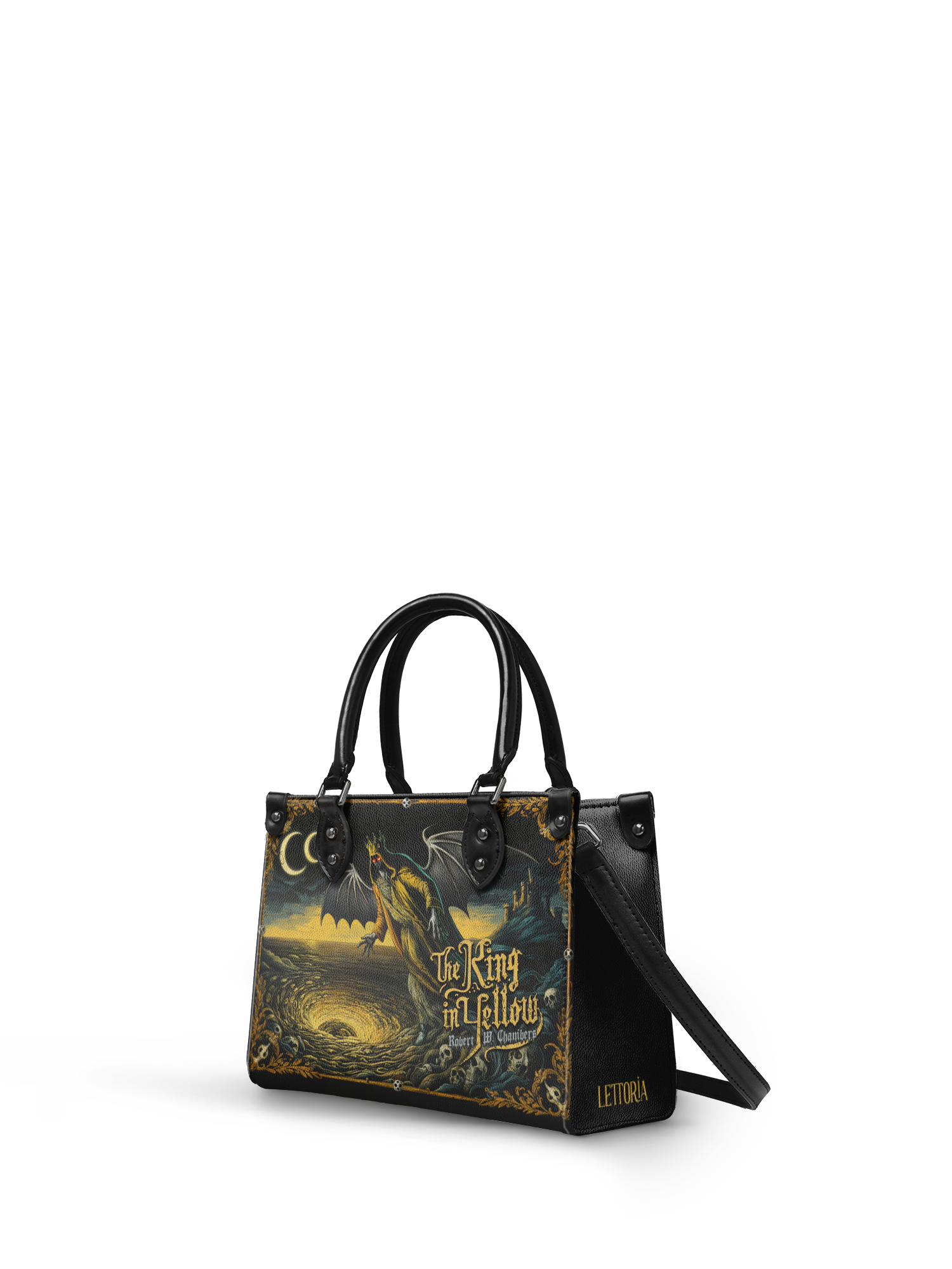 "The King In Yellow" - Black Interior - Small Leather Handbag