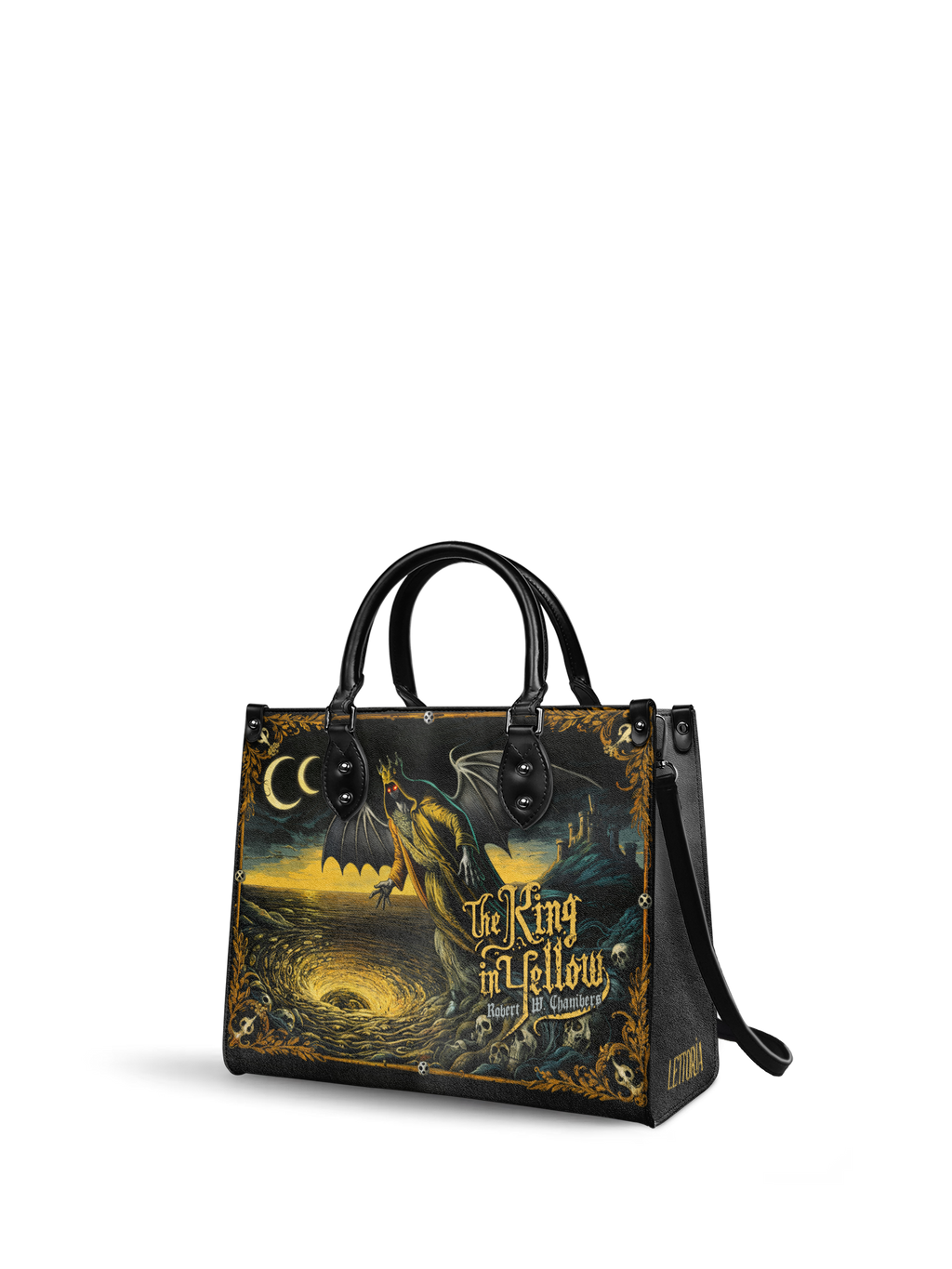 "The King In Yellow" - Black Interior - Leather Handbag