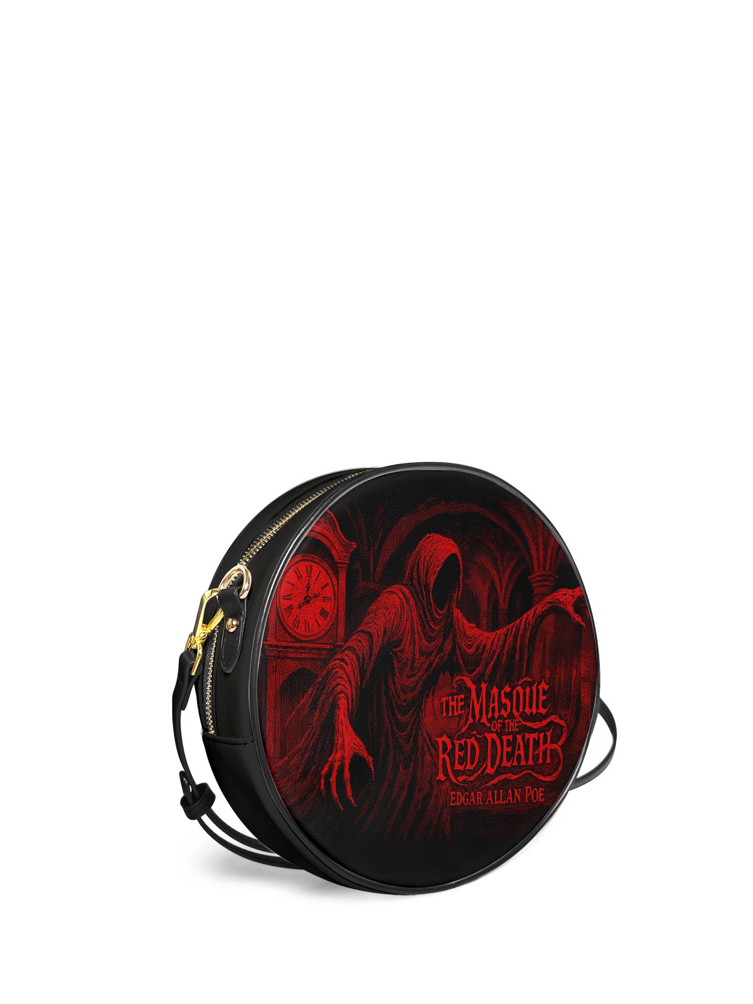 "The Masque Of The Red Death" Circle Crossbody Bag