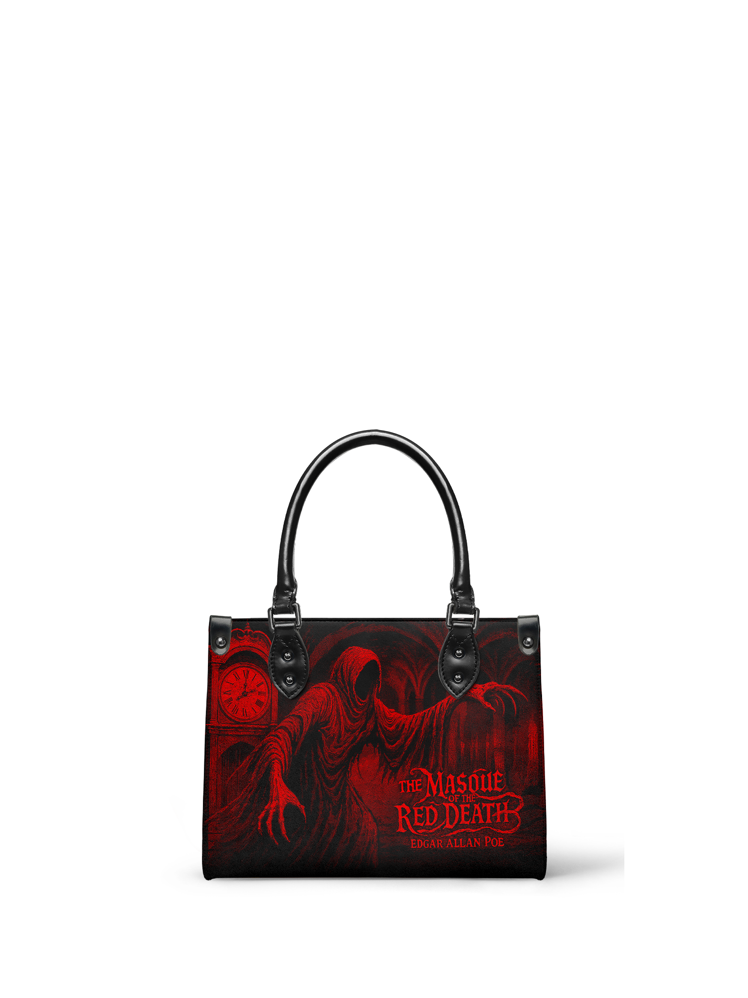"The Masque Of The Red Death" - Black Interior - Small Leather Handbag