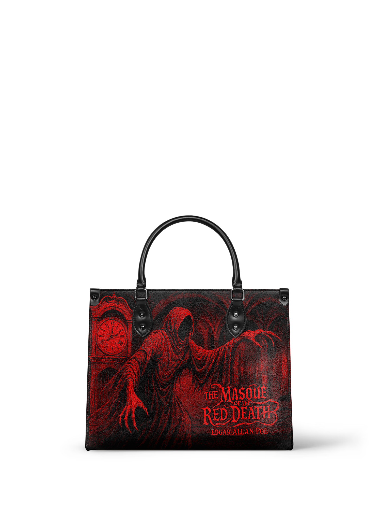 "The Masque Of The Red Death" - Black Interior - Leather Handbag