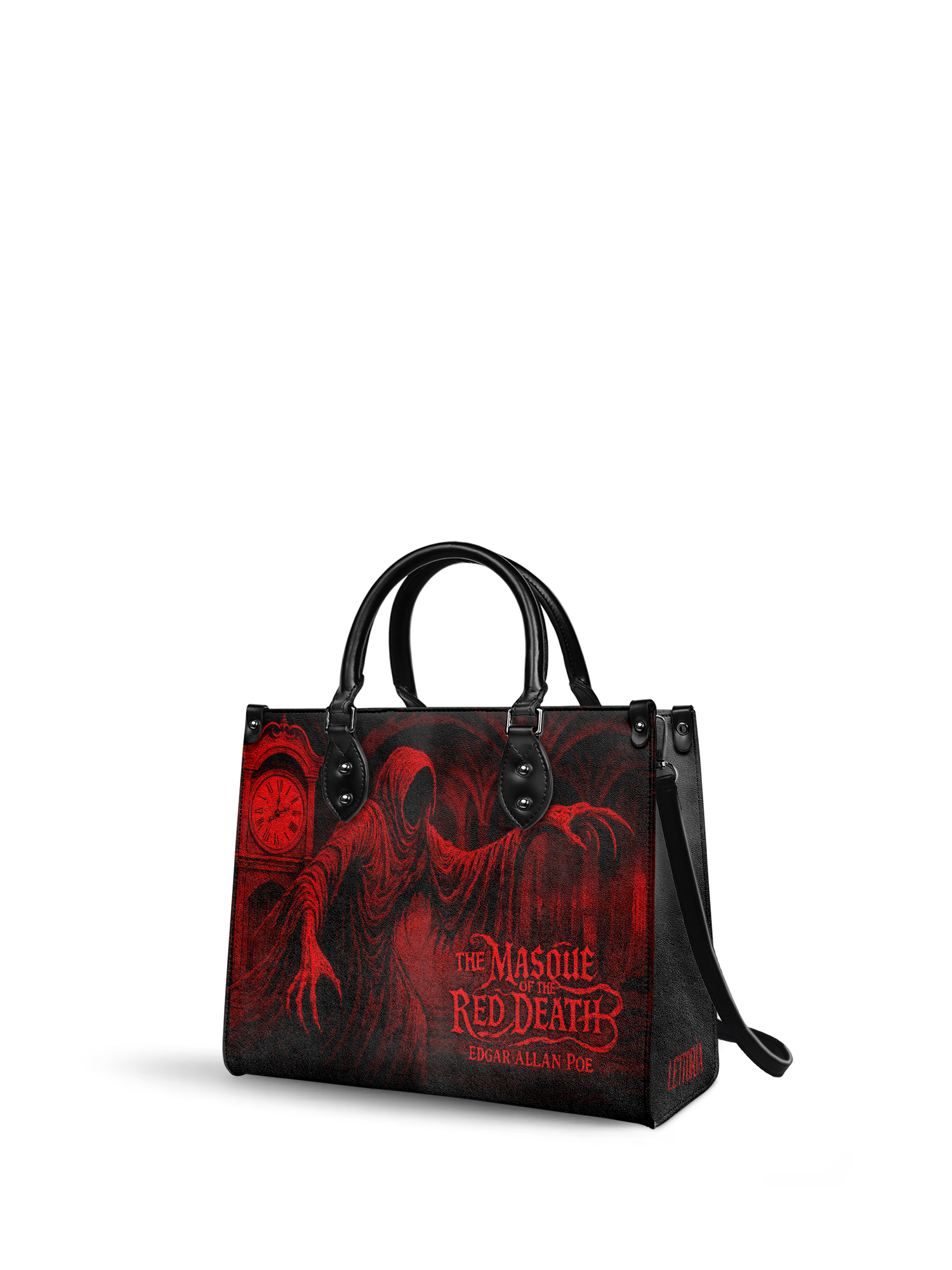 "The Masque Of The Red Death" - Black Interior - Leather Handbag
