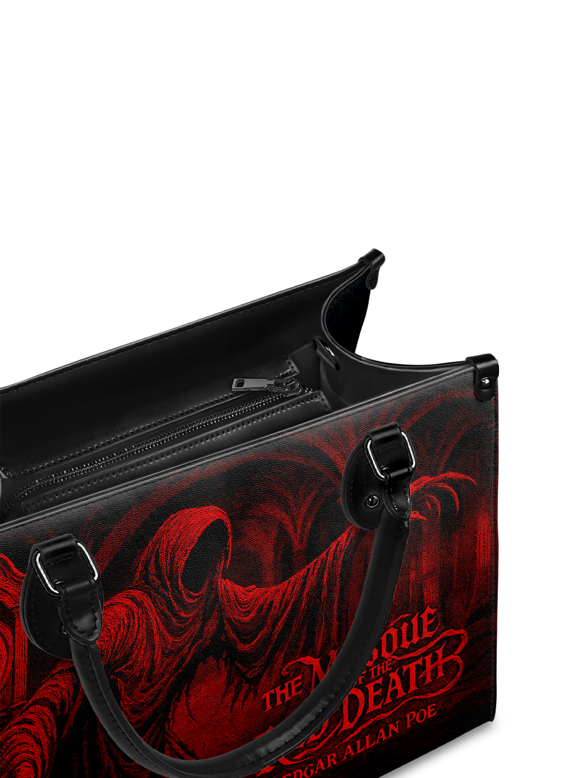 "The Masque Of The Red Death" - Black Interior - Leather Handbag