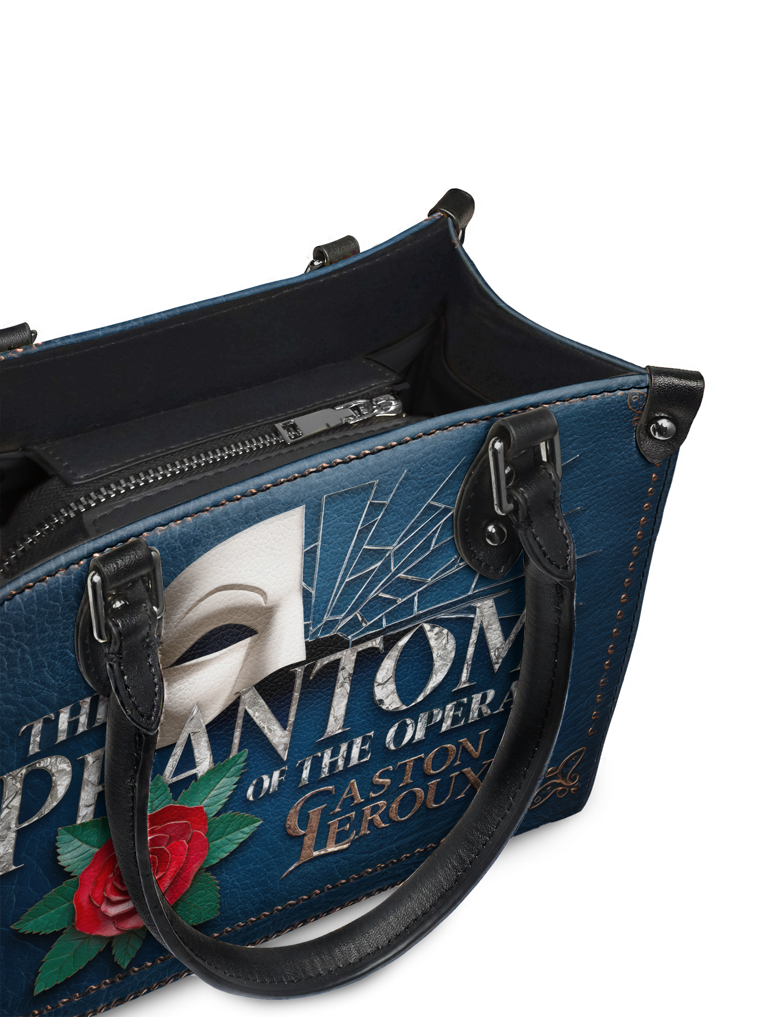 "The Phantom Of The Opera" - Black Interior - Small Leather Handbag