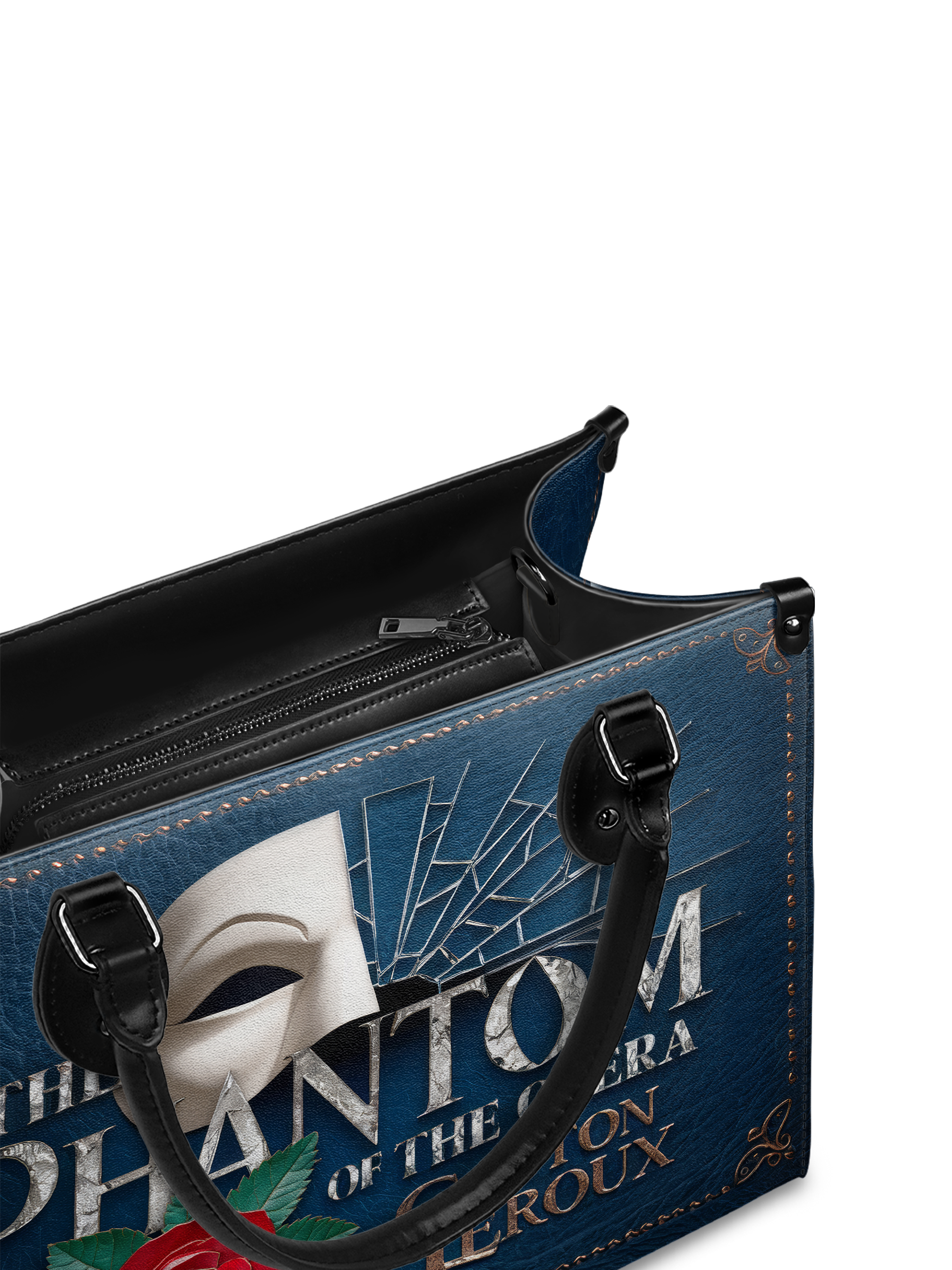 "The Phantom Of The Opera" - Black Interior - Leather Handbag