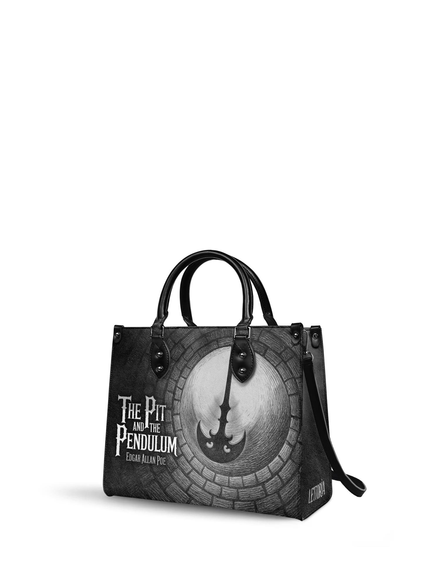 "The Pit And The Pendulum" - Black Interior - Leather Handbag
