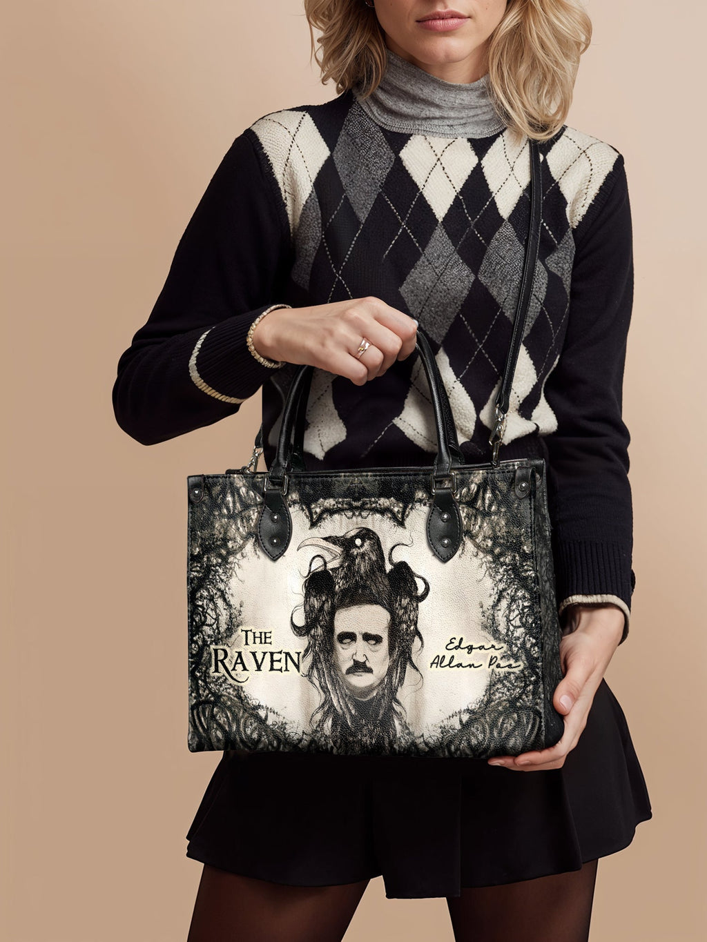 "The Raven" - Black Interior - Leather Handbag