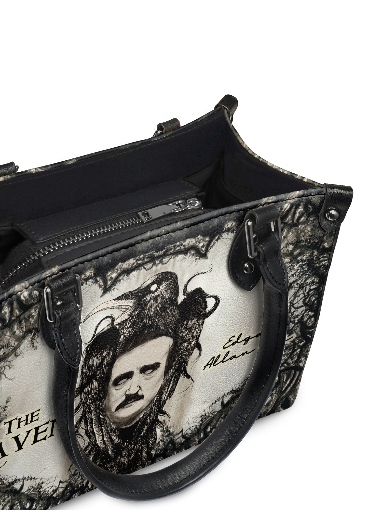 "The Raven" - Black Interior - Small Leather Handbag