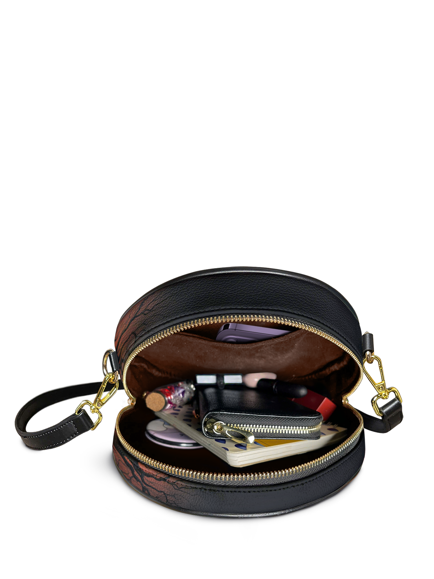 "The Tell-Tale Heart" Circle Crossbody Bag