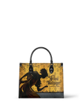 "The Yellow Wallpaper" - Black Interior - Leather Handbag