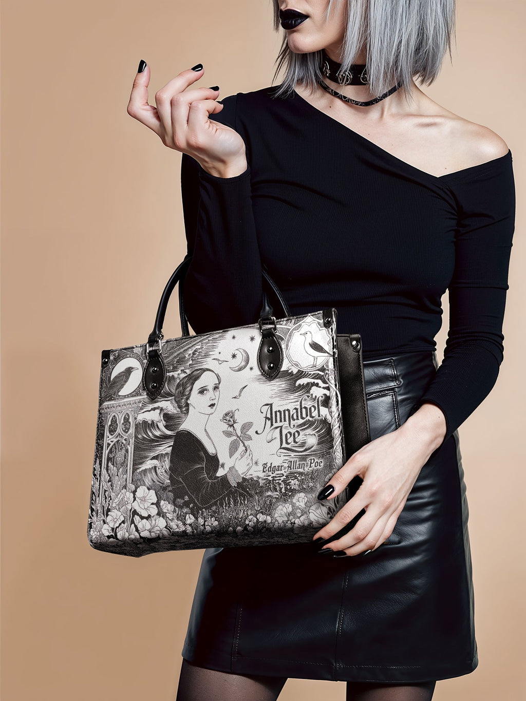 "Annabel Lee" - Black Interior - Leather Handbag