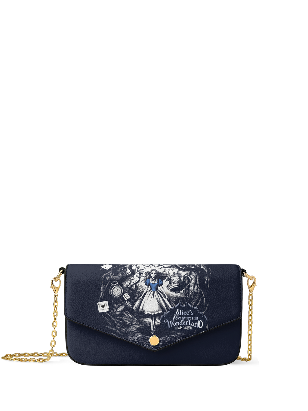 "Down The Rabbit Hole" Envelope Chain Crossbody Bag