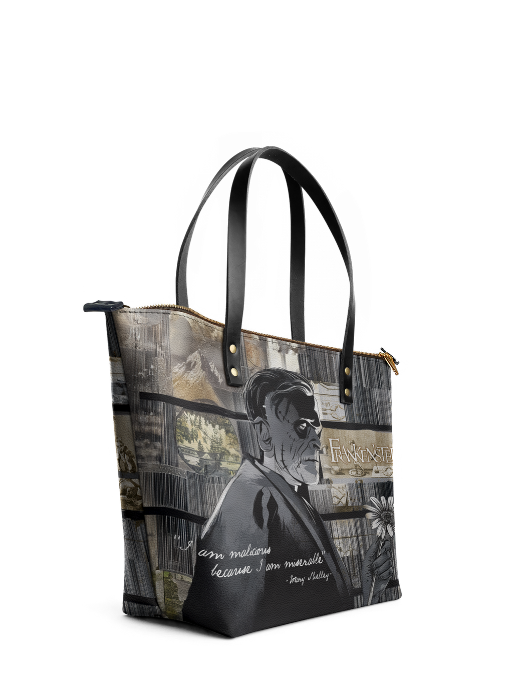"Frankenstein" Ashes of Hope Leather Tote Bag