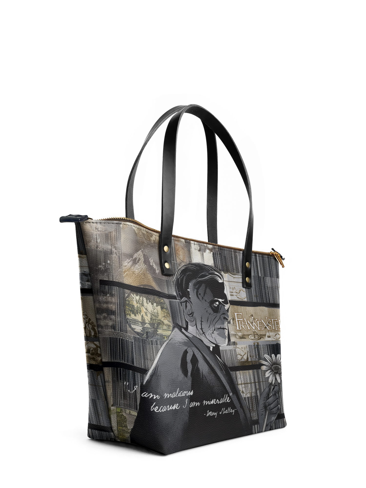 "Frankenstein" Ashes of Hope Leather Tote Bag
