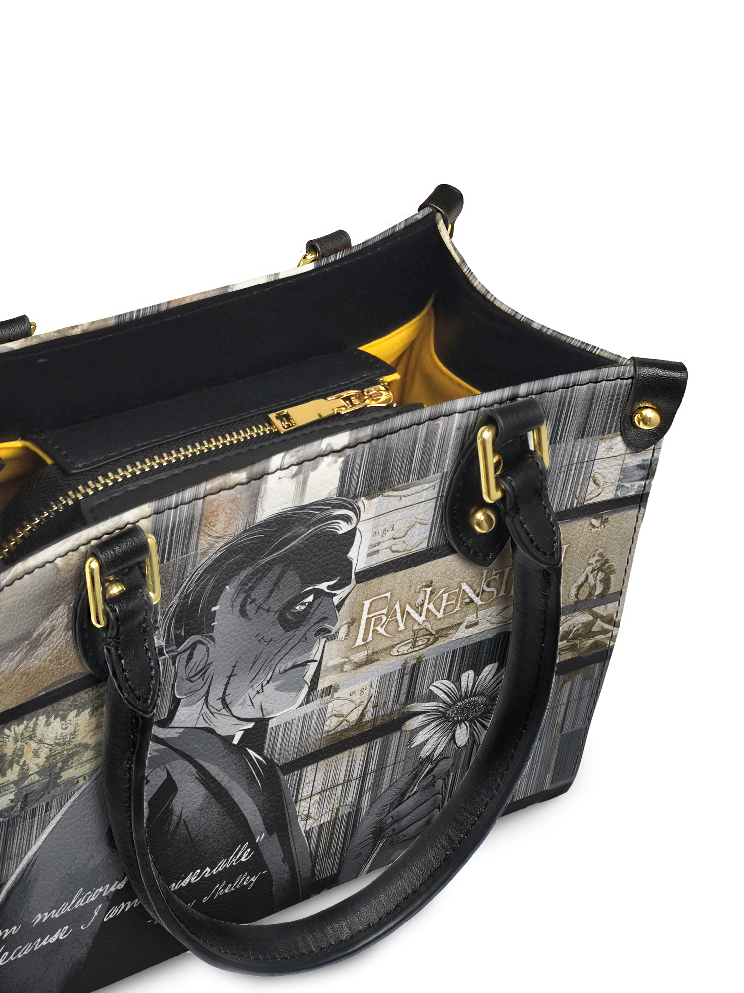 "Frankenstein" Ashes of Hope Small Leather Handbag