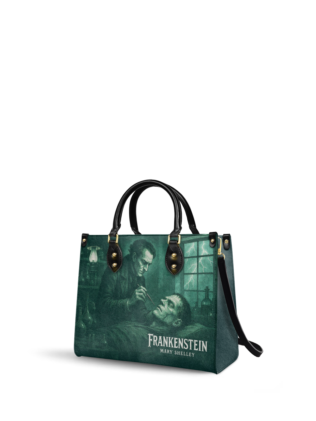 "Frankenstein" Mortuary Moss Leather Handbag