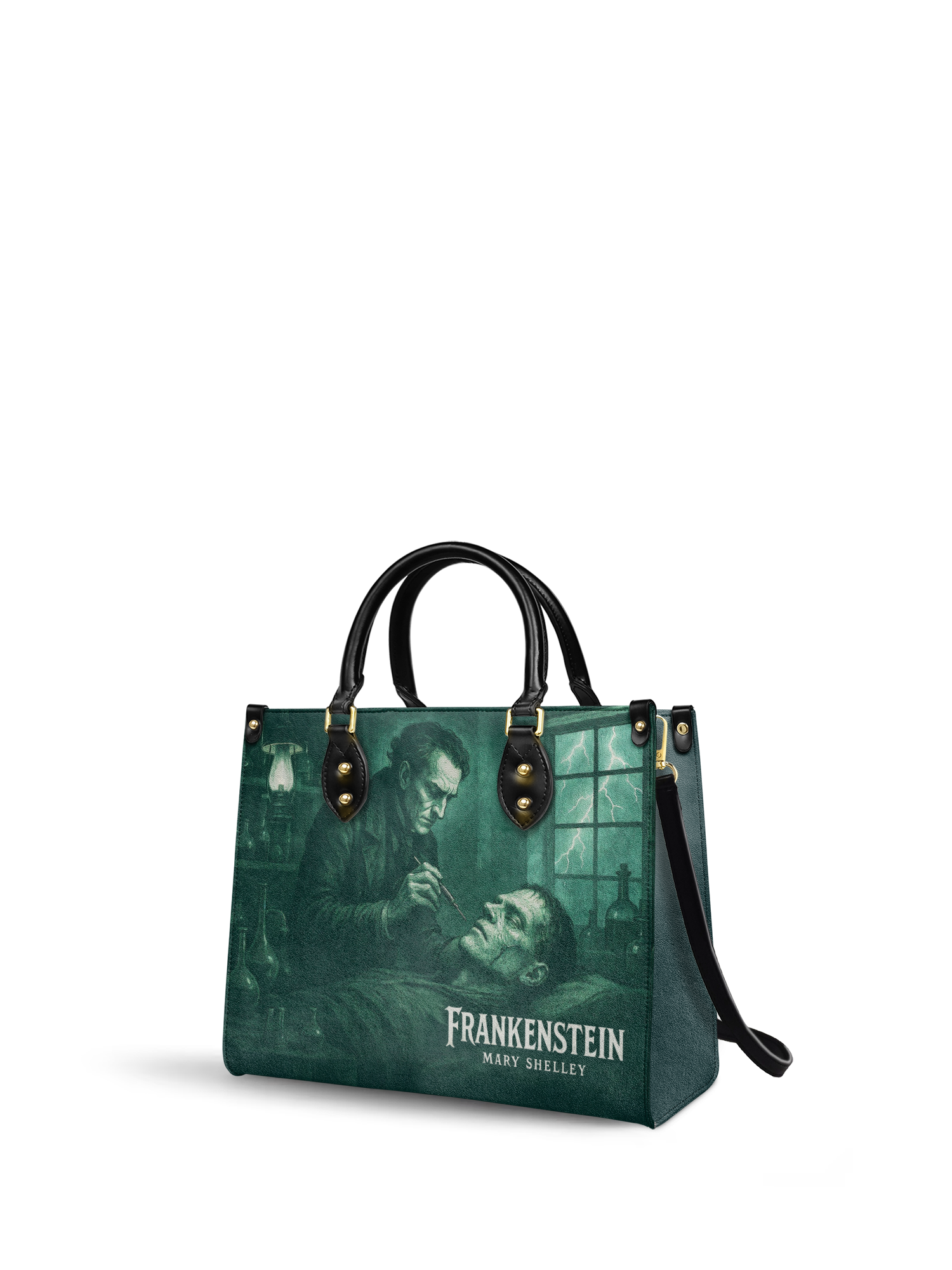 "Frankenstein" Mortuary Moss Leather Handbag