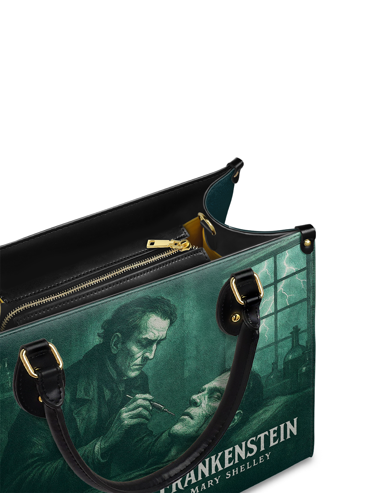 "Frankenstein" Mortuary Moss Leather Handbag