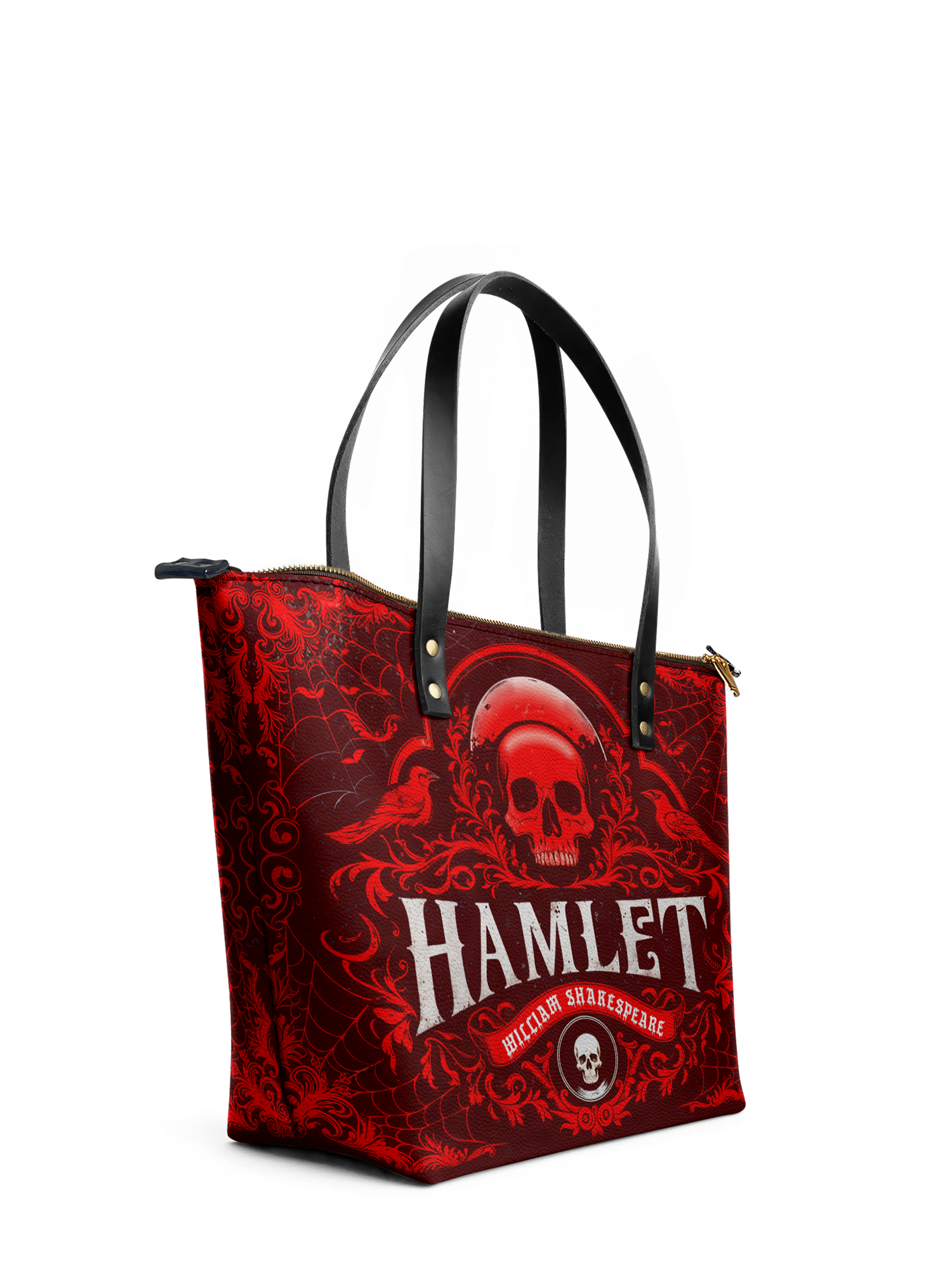 "Hamlet" The Red Room Leather Tote Bag