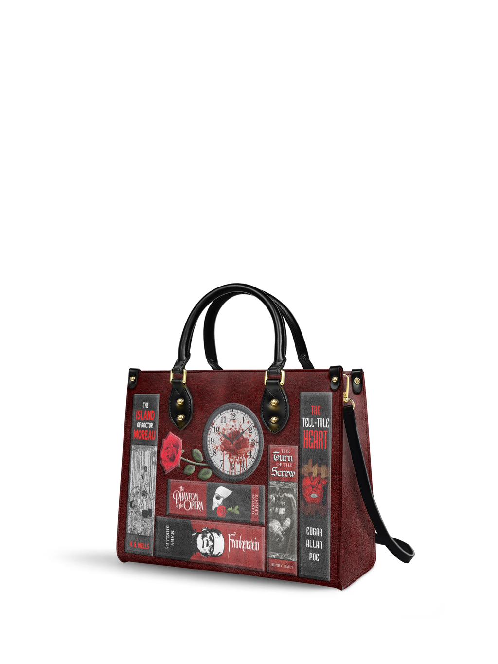 "The Crimson Codex" Leather Handbag