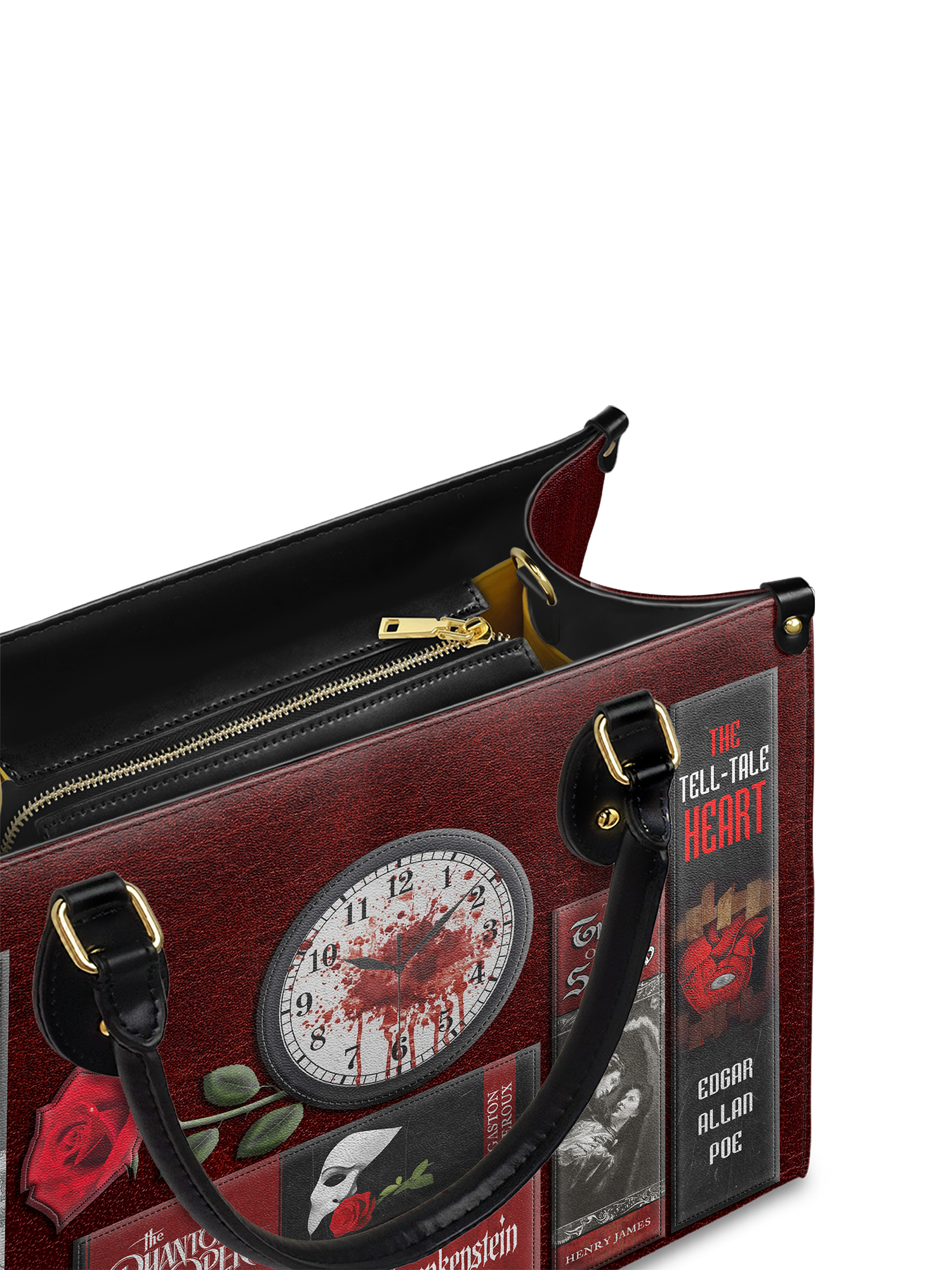 "The Crimson Codex" Leather Handbag