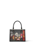 "The Codex of Gothic Tales" Deadlight Black Small Leather Handbag