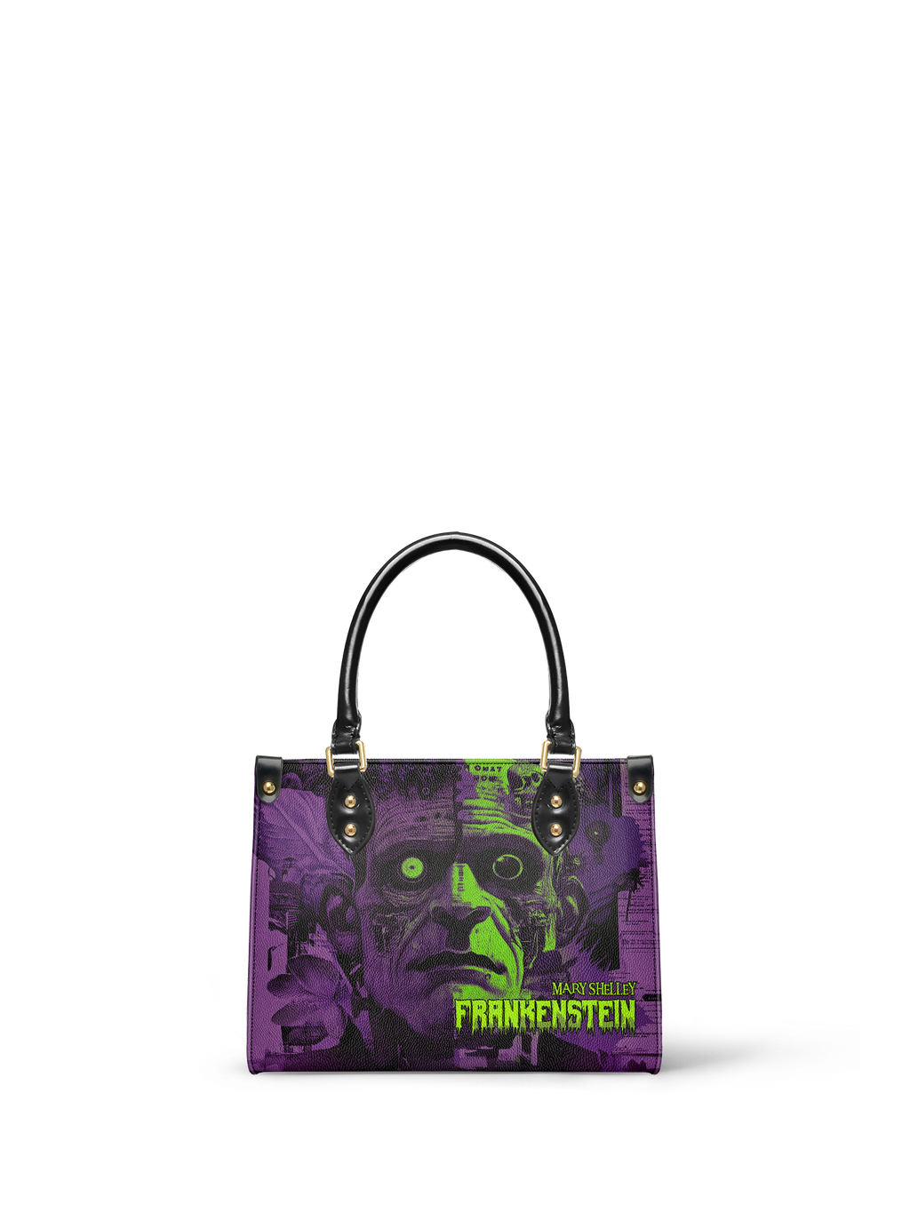 "Frankenstein" Lablight Violet Small Leather Handbag