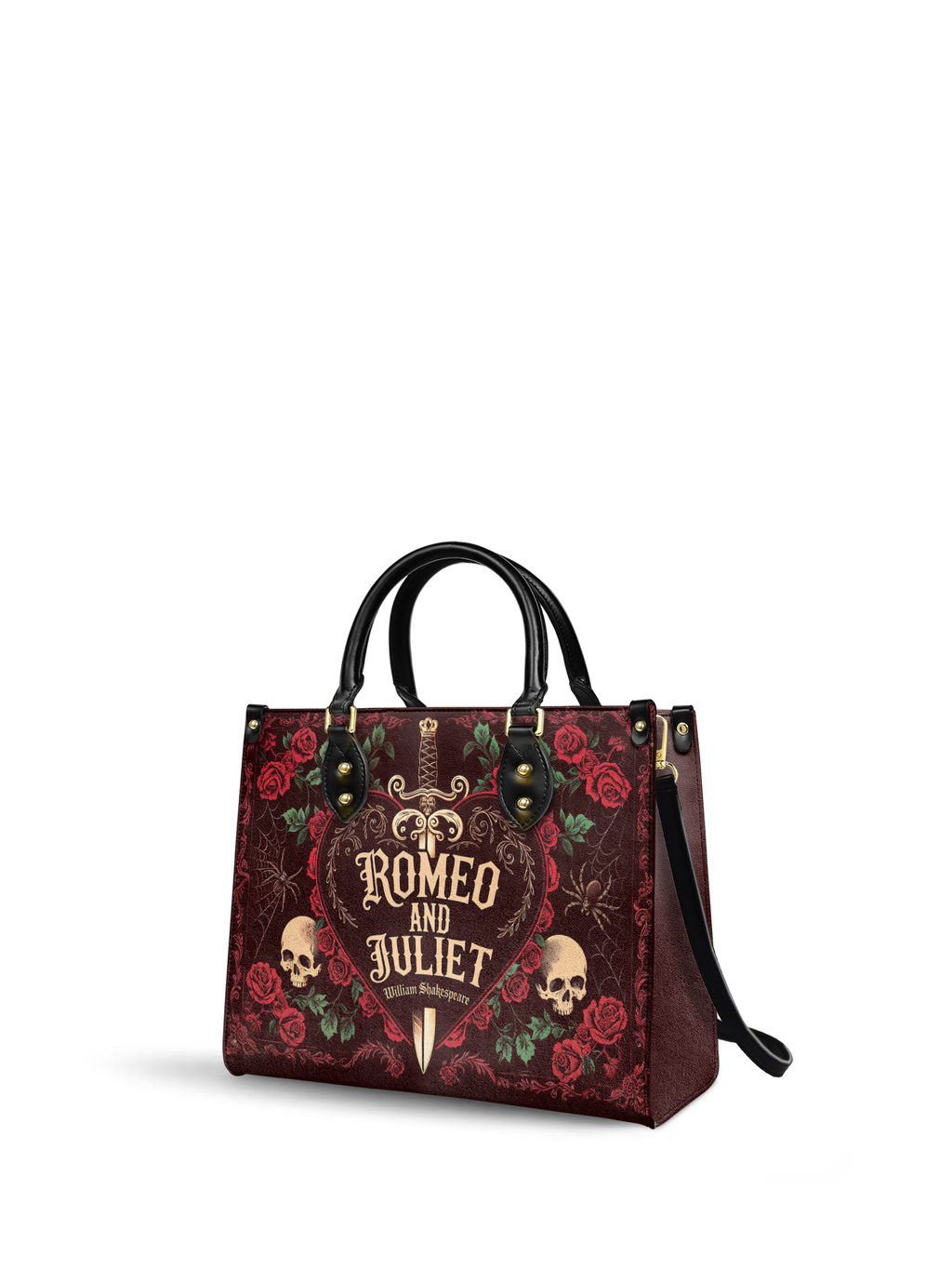 "Romeo And Juliet" Poison Rose Leather Handbag
