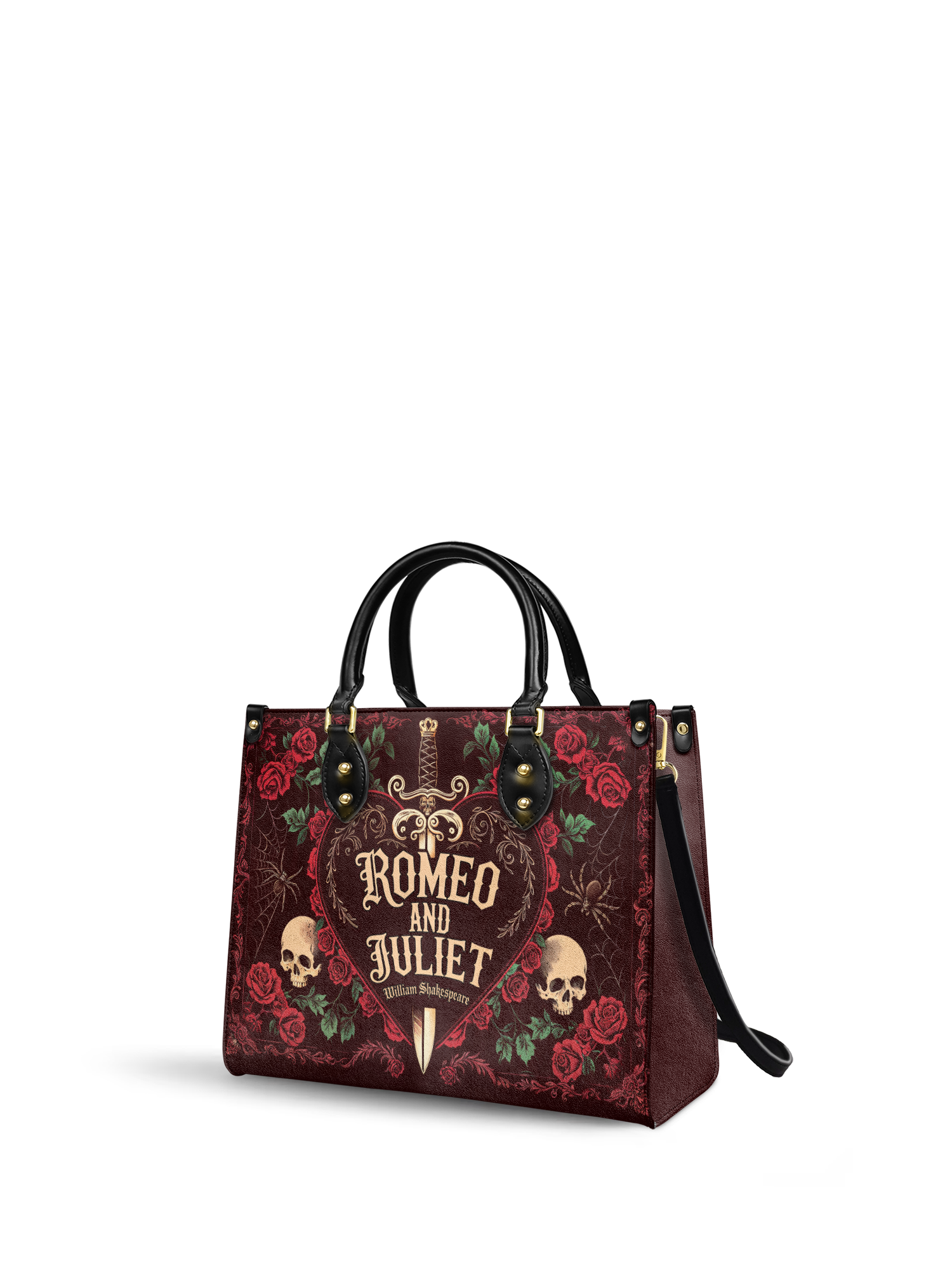"Romeo And Juliet" Poison Rose Leather Handbag