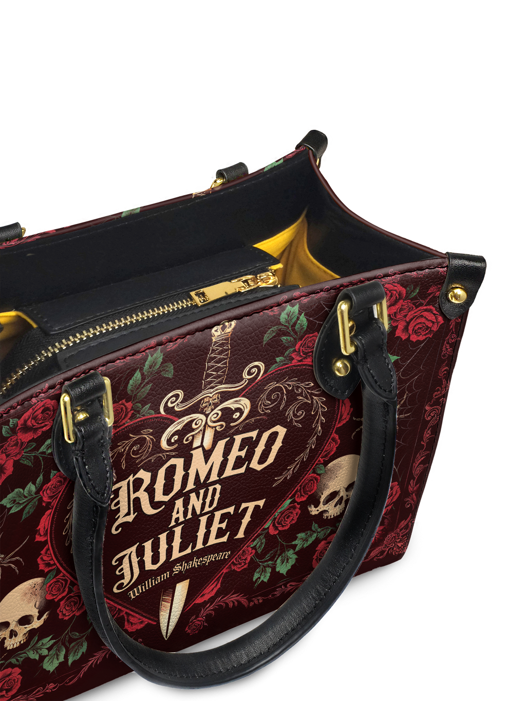 "Romeo And Juliet" Poison Rose Small Leather Handbag