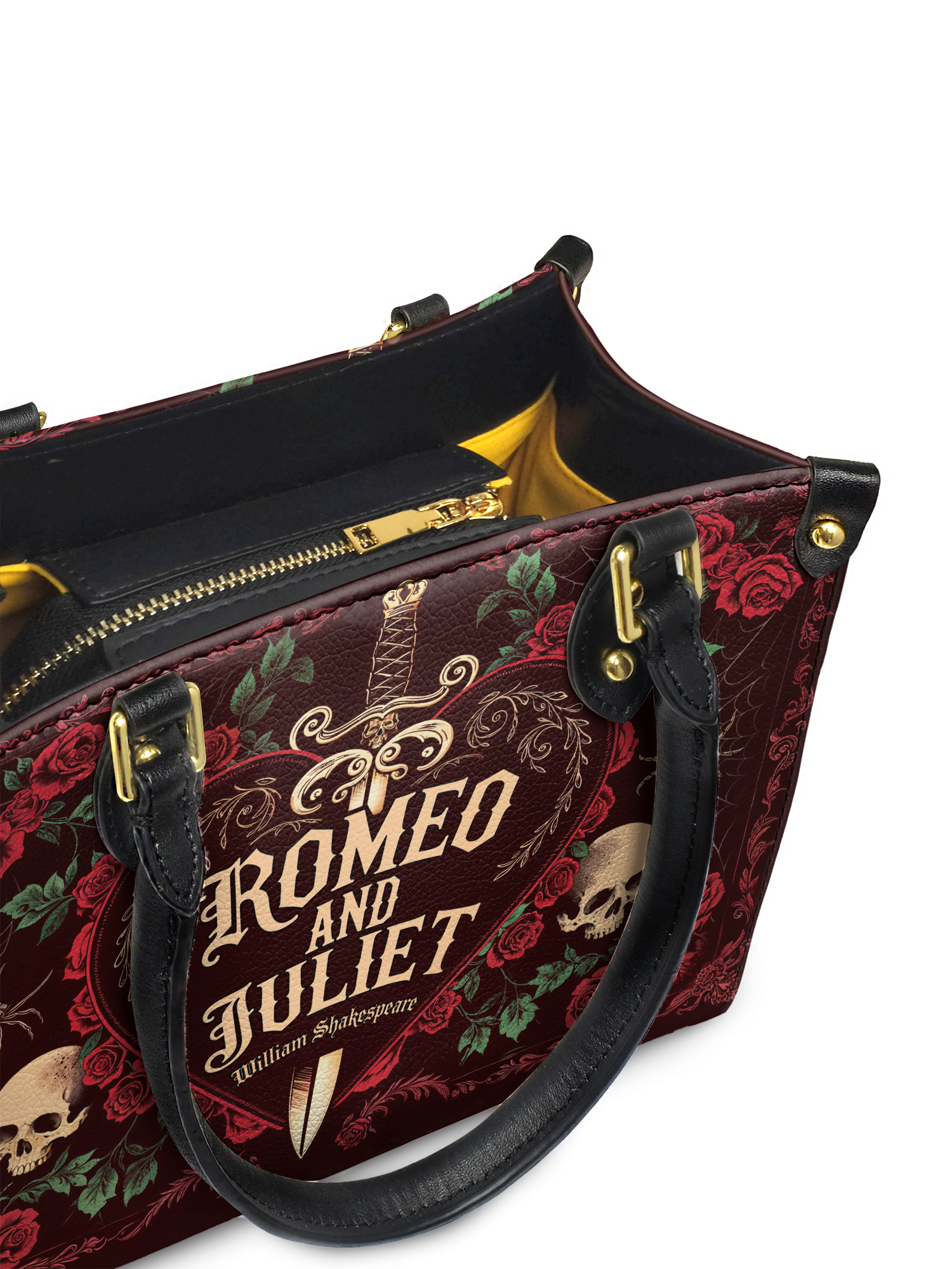 "Romeo And Juliet" Poison Rose Small Leather Handbag