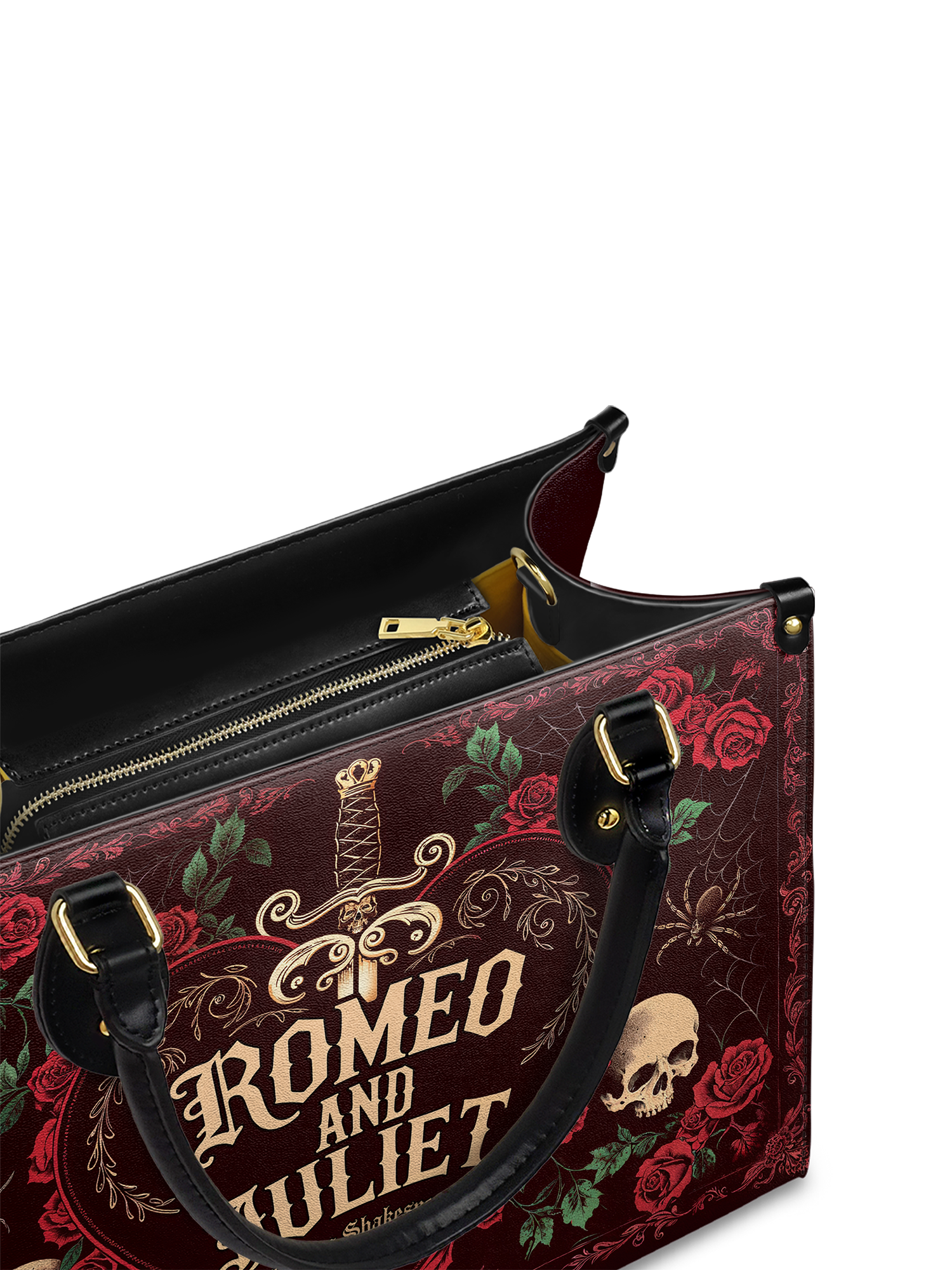 "Romeo And Juliet" Poison Rose Leather Handbag