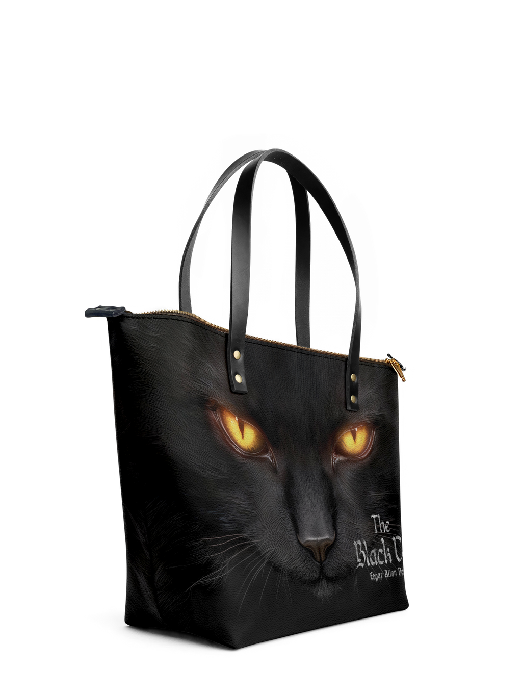 "The Black Cat" Leather Tote Bag