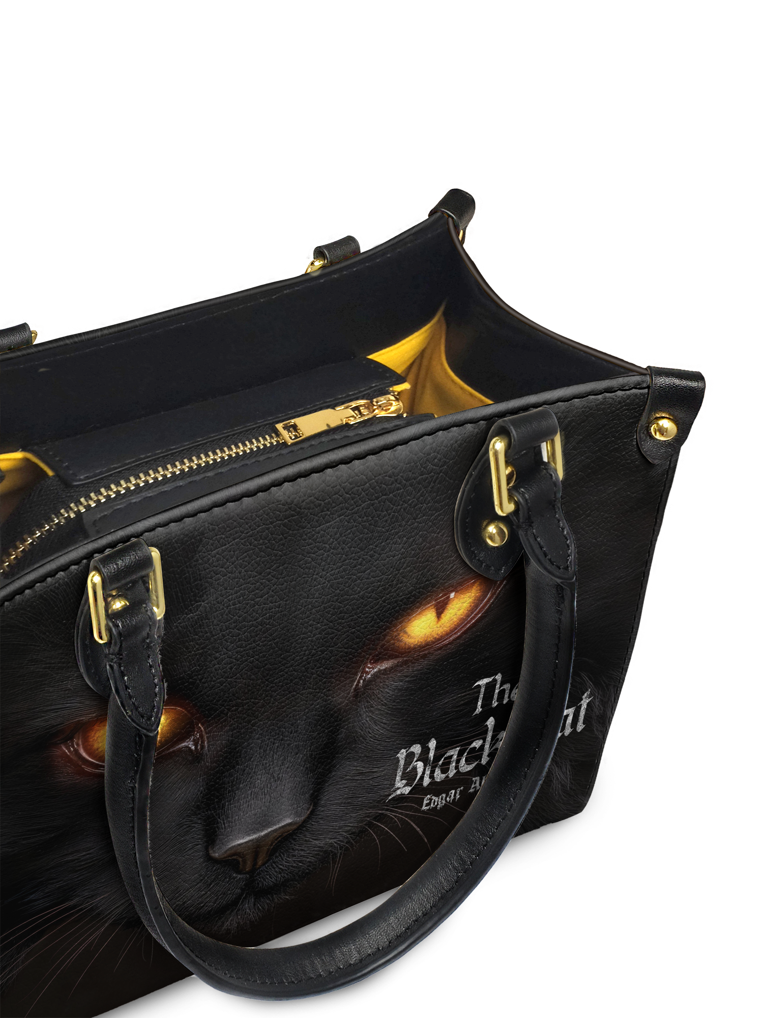 "The Black Cat" Small Leather Handbag