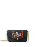 "The Codex of Gothic Tales" Deadlight Black Envelope Chain Crossbody Bag