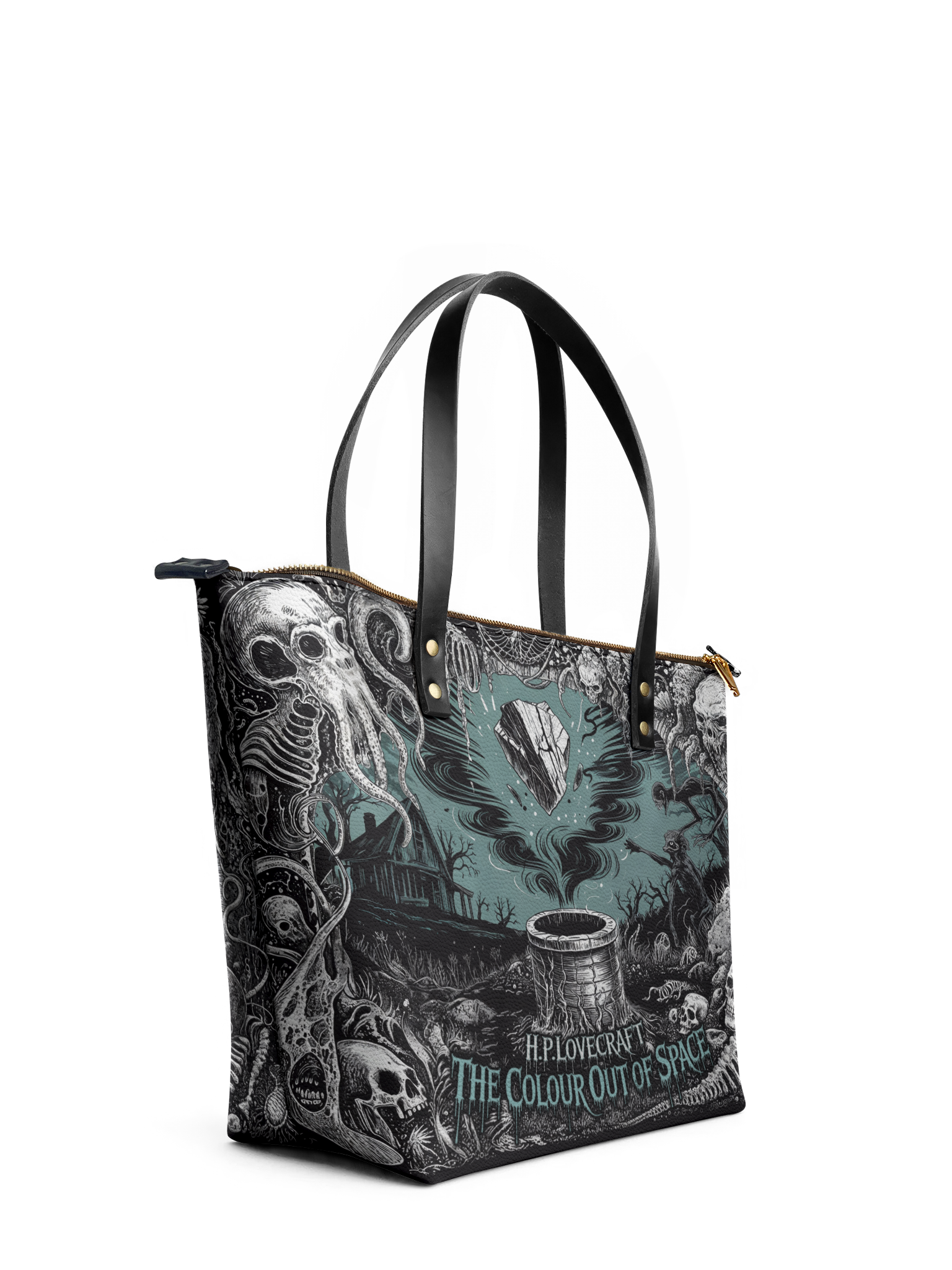 "The Colour Out Of Space" Leather Tote Bag