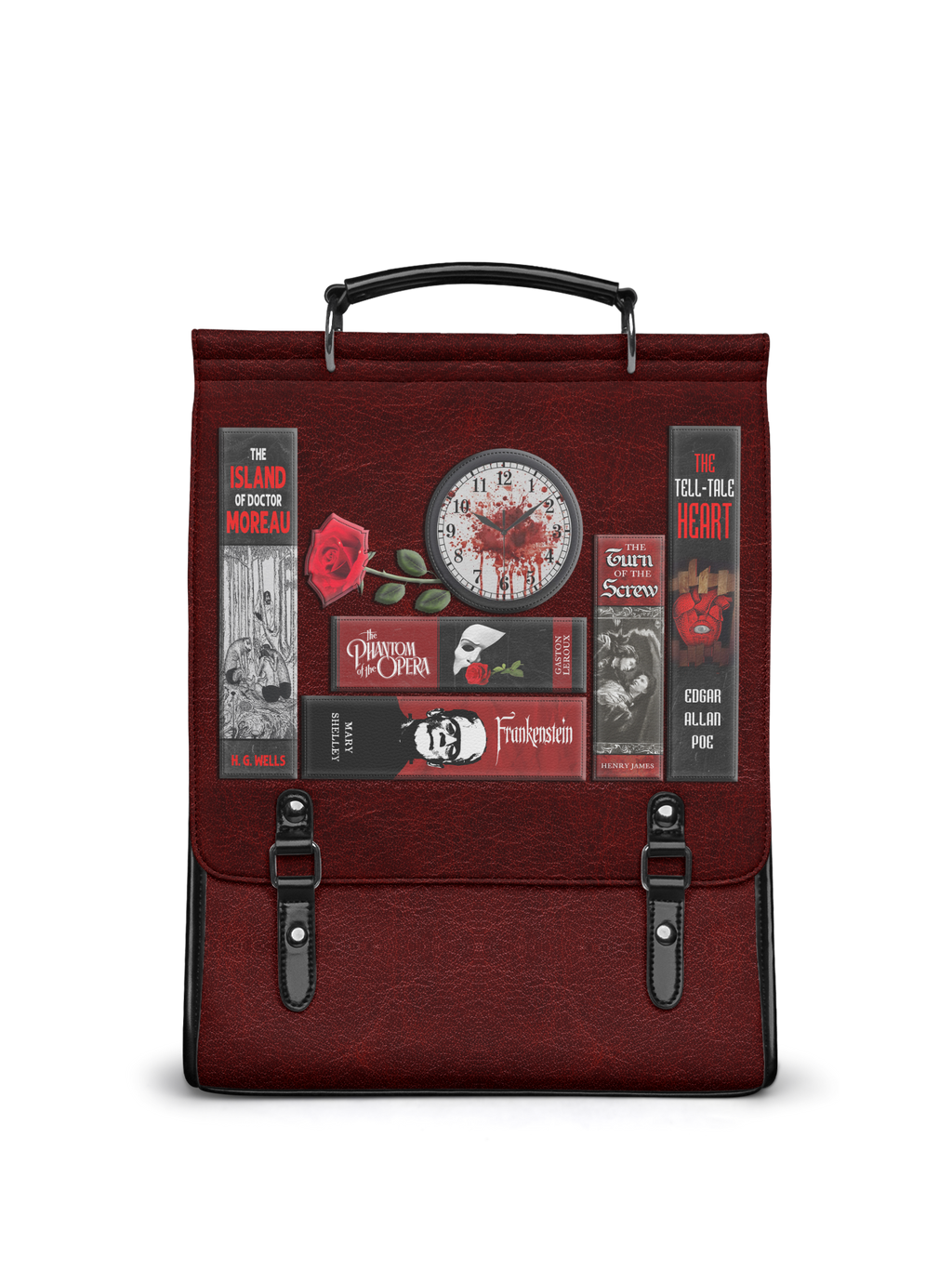 "The Crimson Codex" Leather Backpack