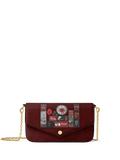 "The Crimson Codex" Envelope Chain Crossbody Bag