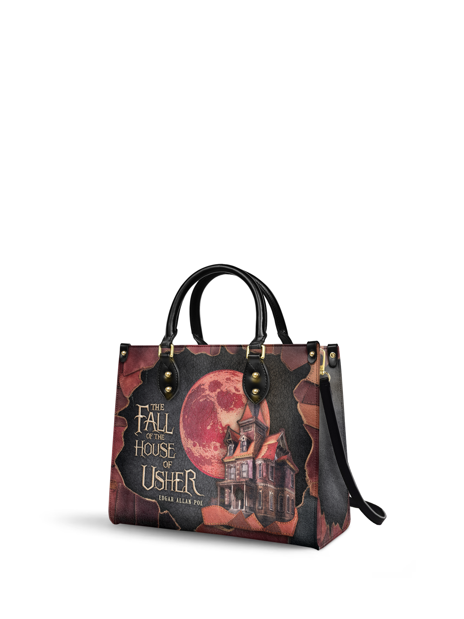 "The Fall Of The House Of Usher" Leather Handbag
