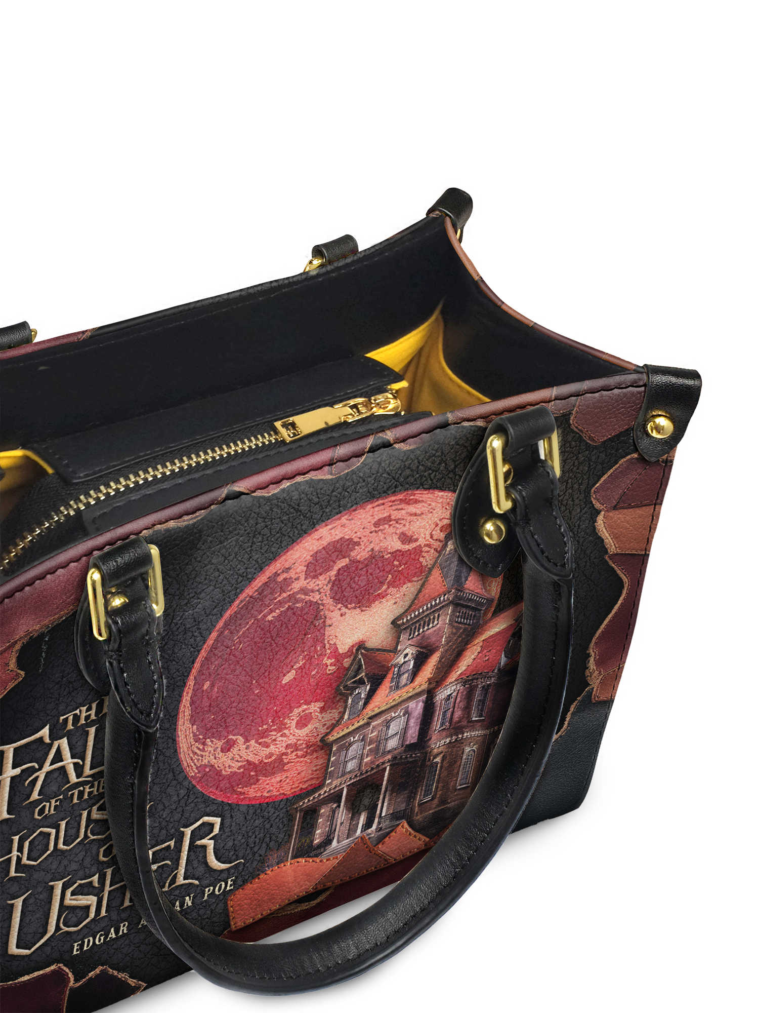 "The Fall Of The House Of Usher" Small Leather Handbag