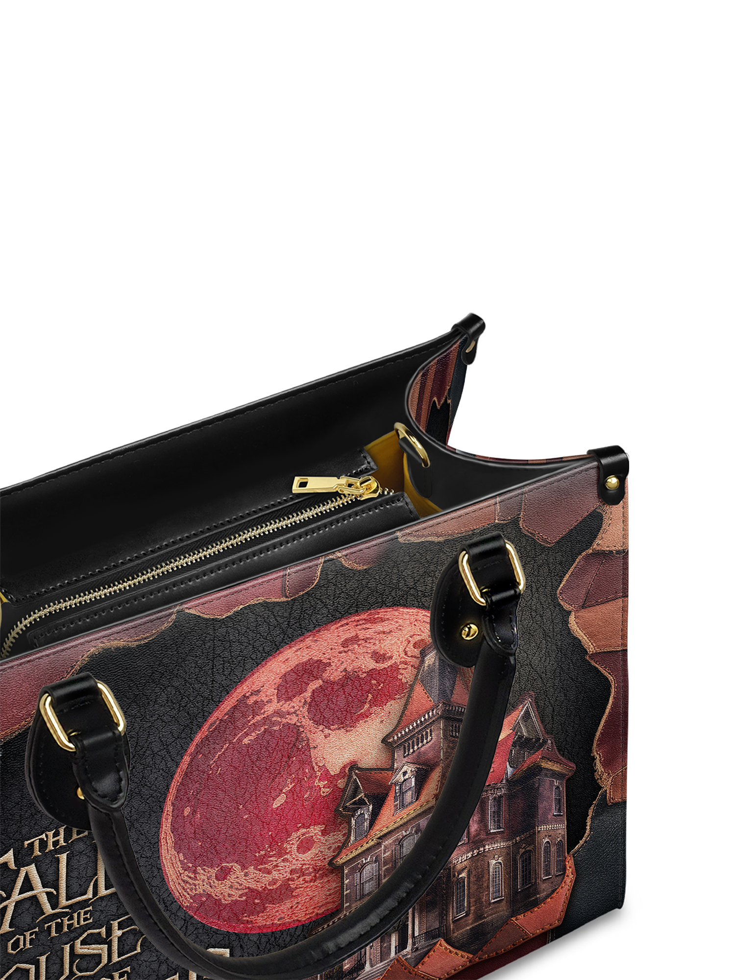 "The Fall Of The House Of Usher" Leather Handbag
