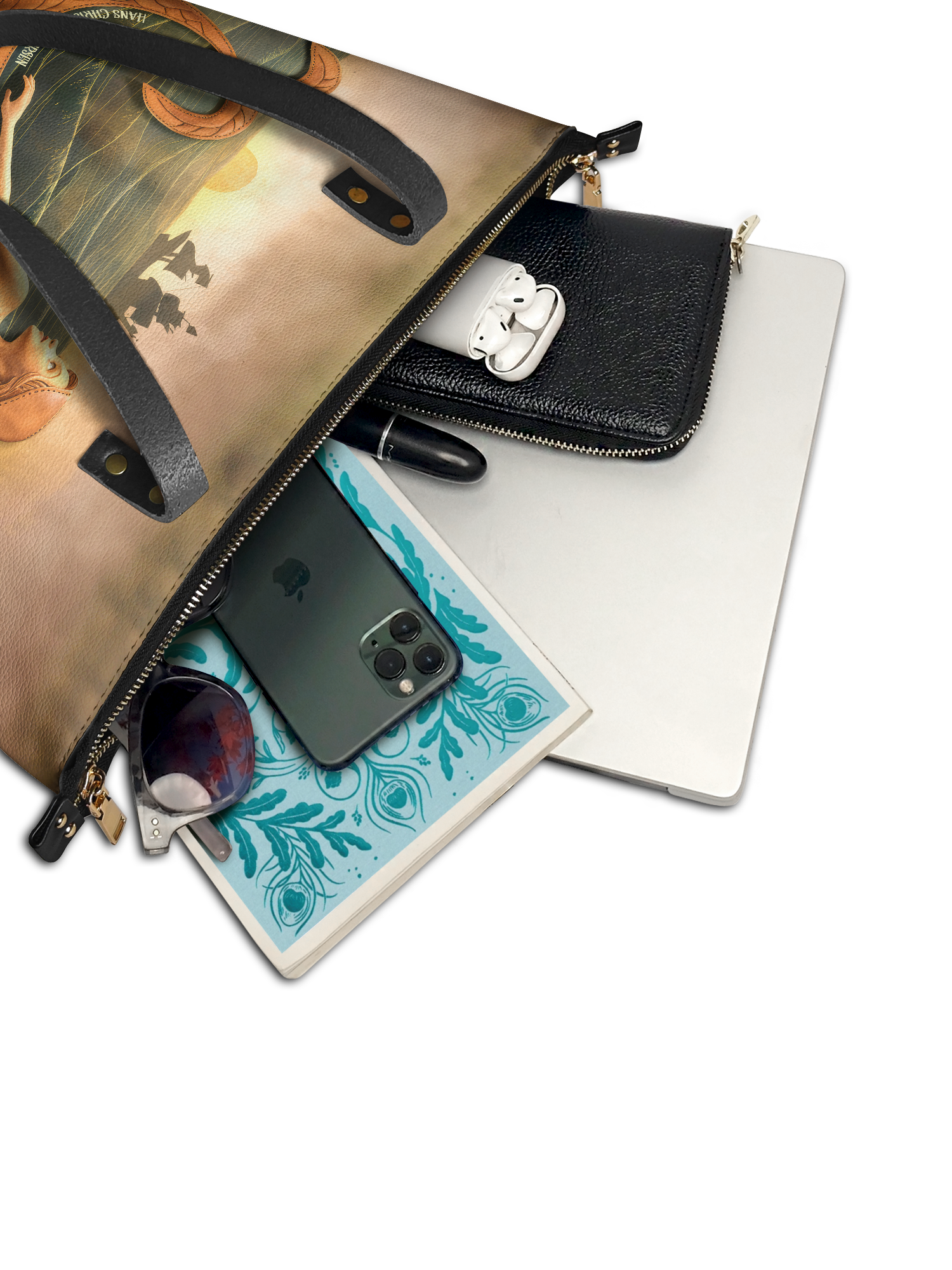 "Mermaid’s Sacrifice" Leather Tote Bag