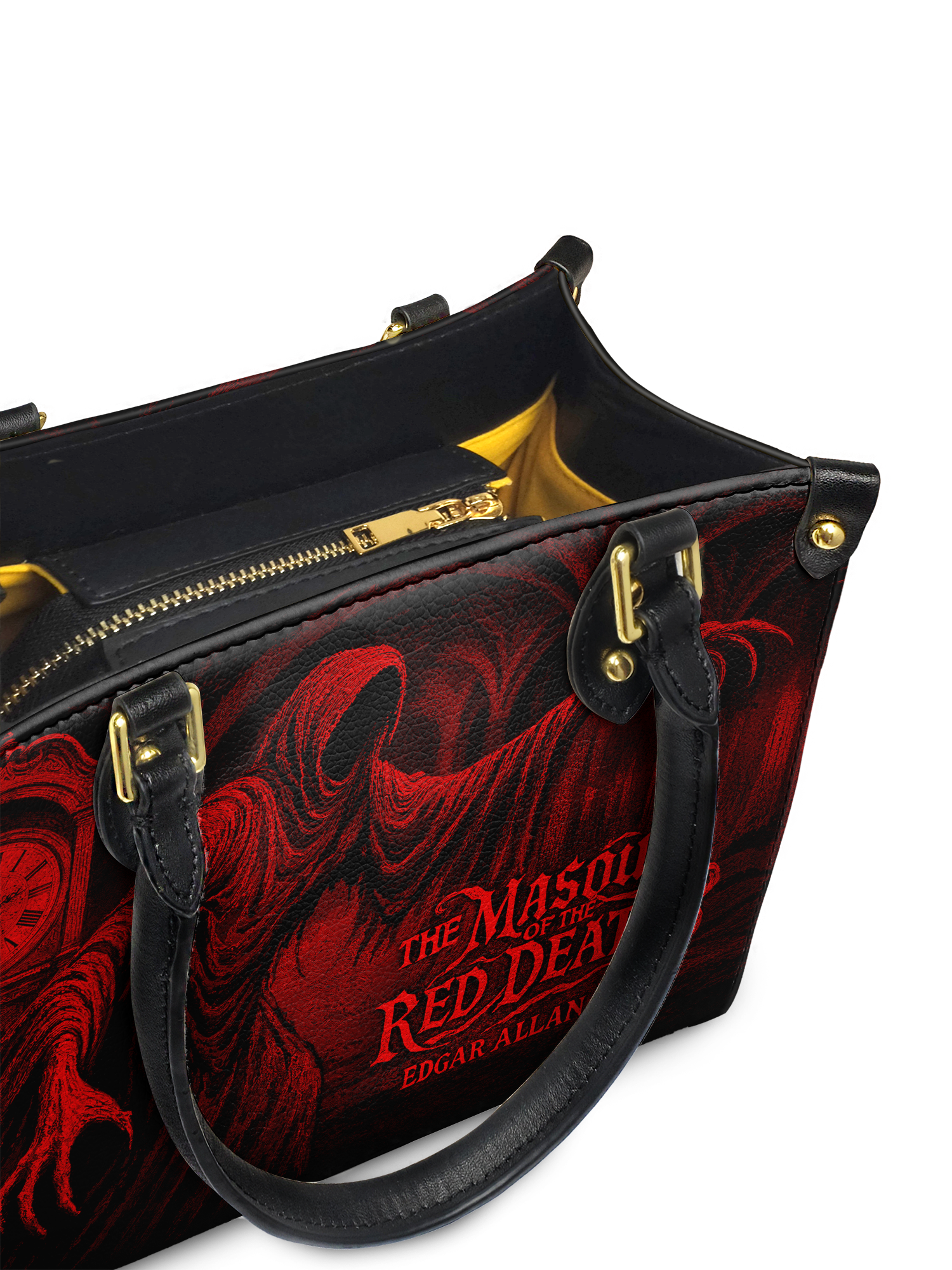 "The Masque Of The Red Death" Small Leather Handbag