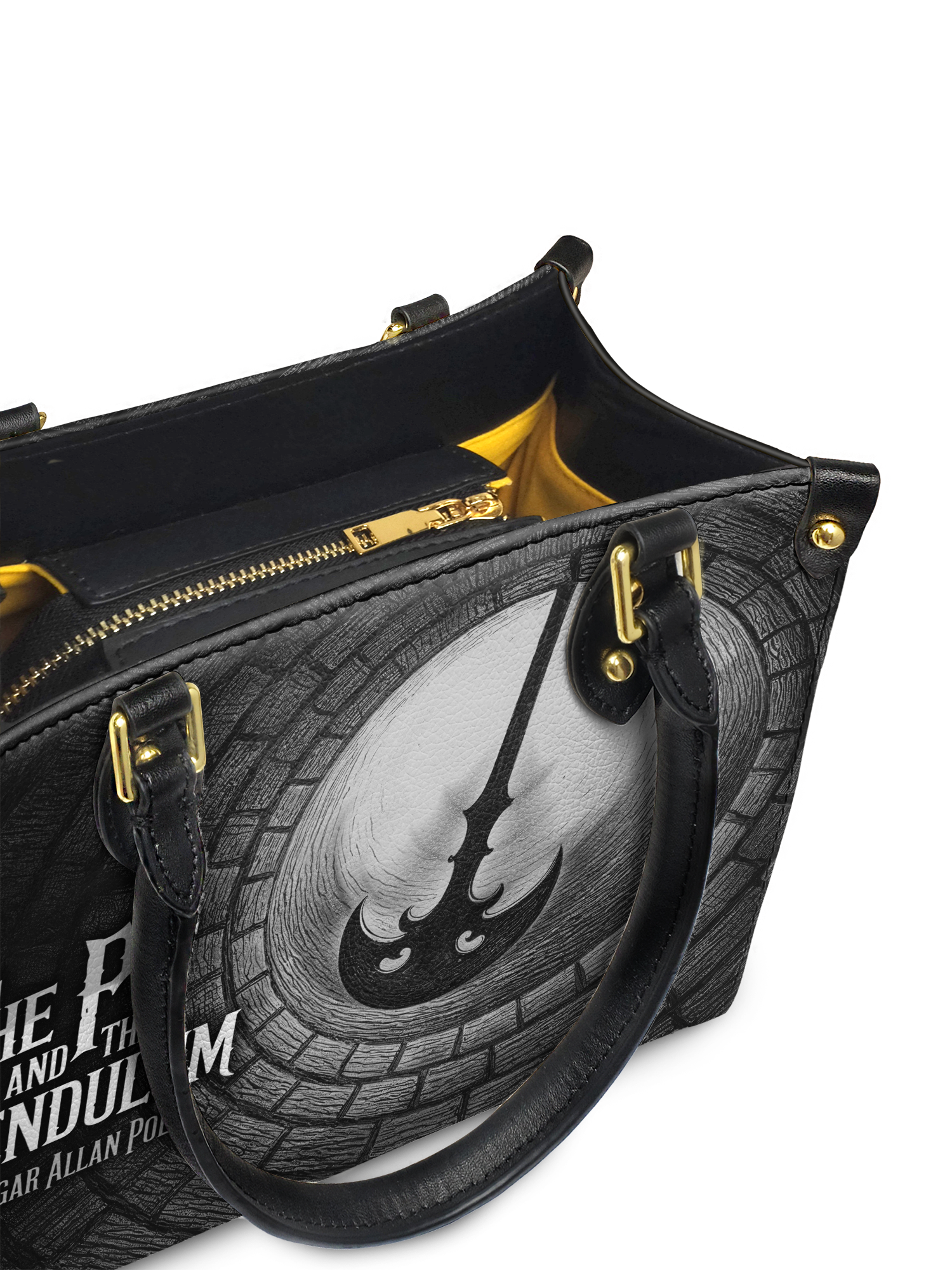 "The Pit And The Pendulum" Small Leather Handbag